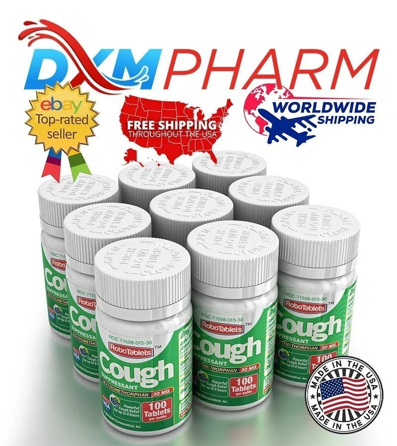 9 PACK RoboTabs Cough Suppressant Dextromethorphan 30mg 100 Tablets