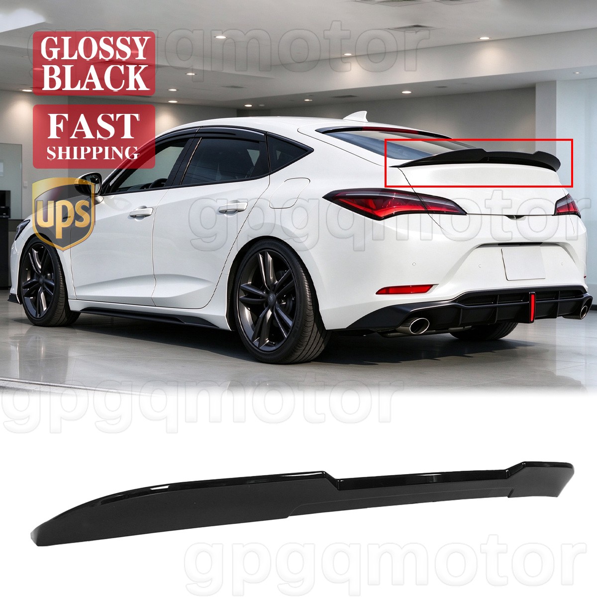 For Acura integra Hatchback 23-26 PSM Style Gloss Black Rear Trunk Spoilers Wing