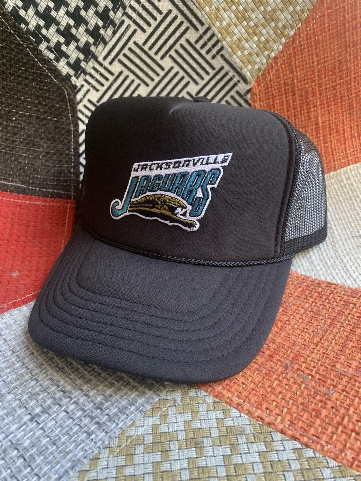 New Vintage 90s Jacksonville Jaguars Banned Logo Black Snapback Hat Trucker New Vintage 90s Jacksonville Jaguars Banned Logo Black Snapback Hat Trucker