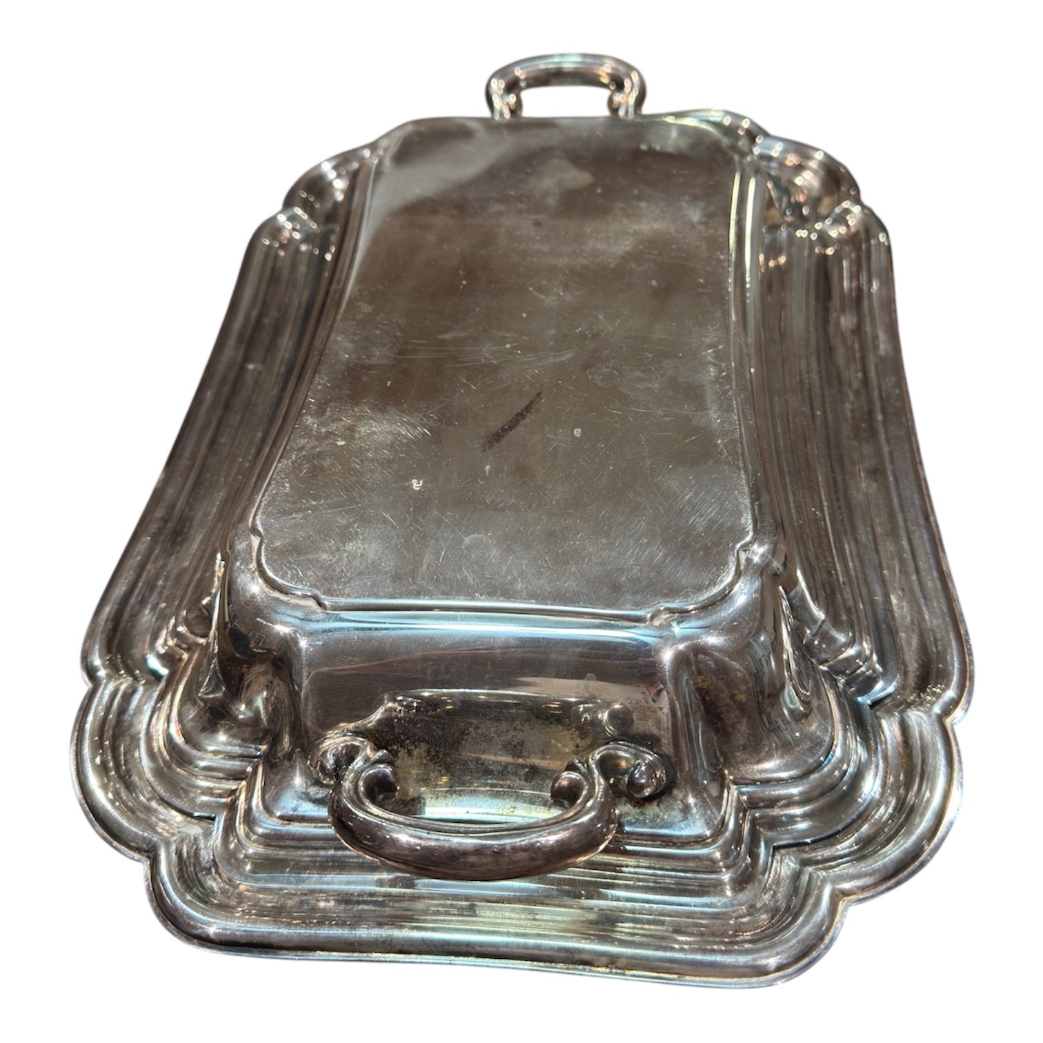 Vintage Silverplate rectangle platter serving dish server ware with lid Vintage Silverplate rectangle platter serving dish server ware with lid