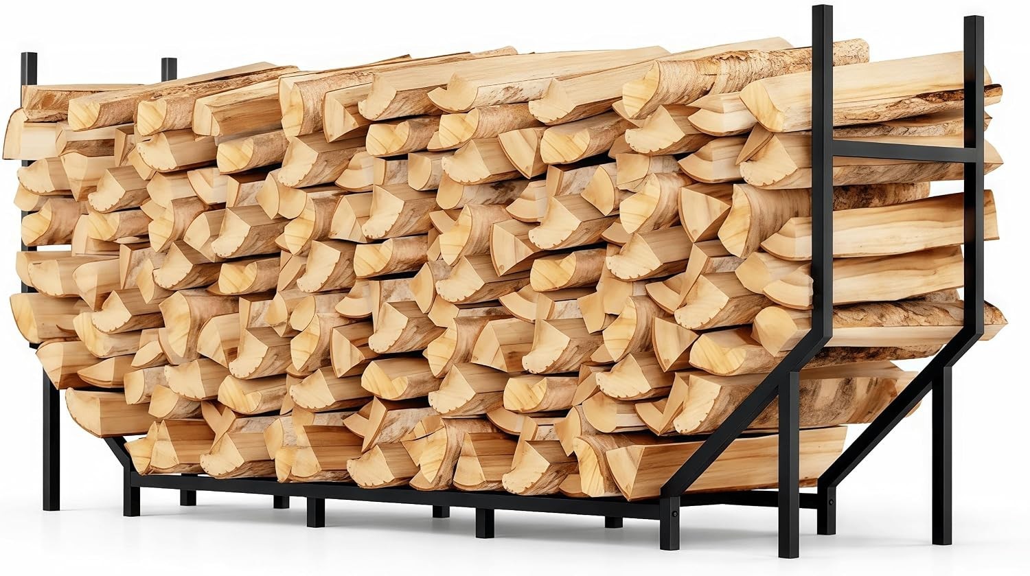6 ft Firewood Rack Outdoor, Heavy Duty Metal Fire Wood Rack for 880LBS Capacity,