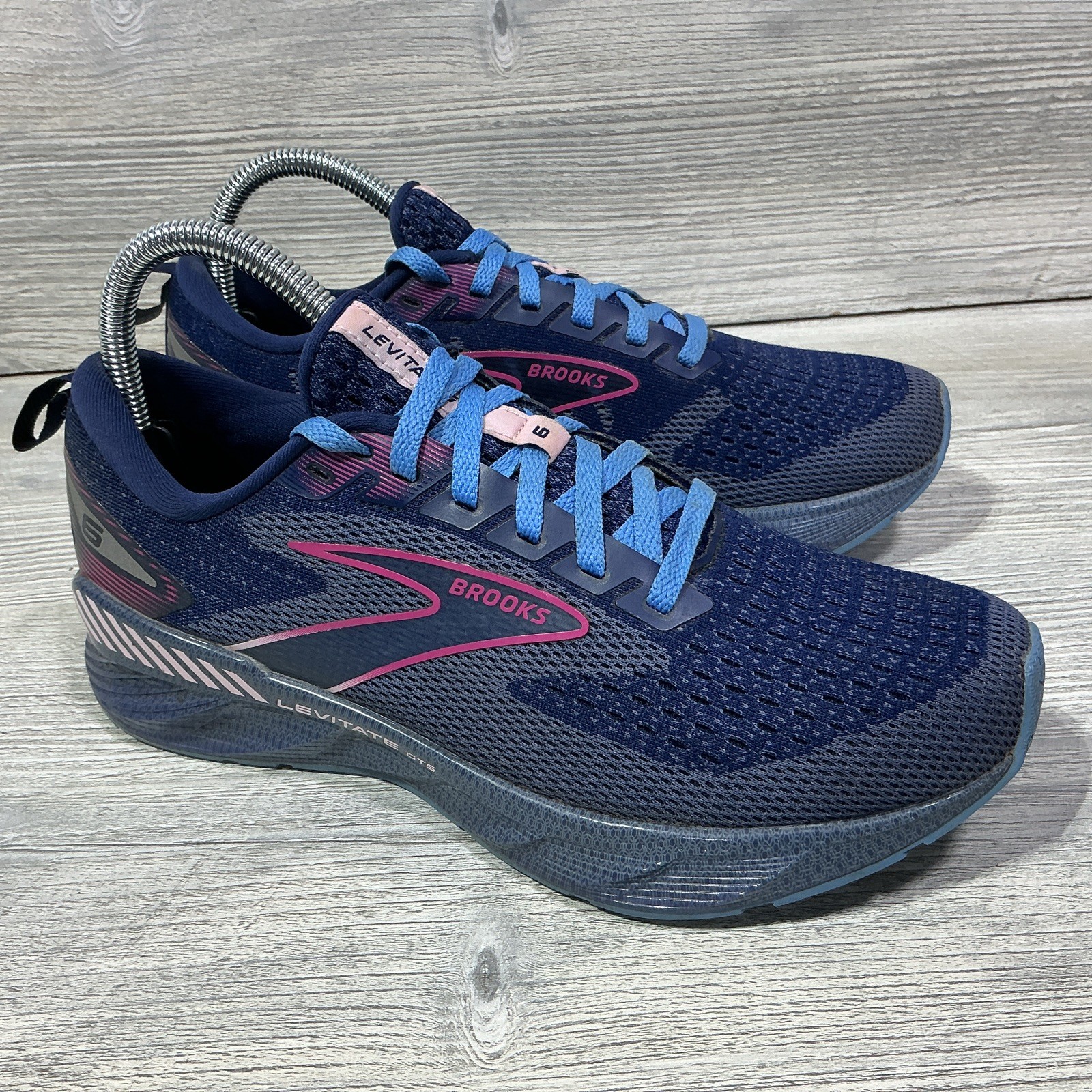 Brooks Levitate 6 Blue Pink Running Shoes Sneakers 1203841B463 Women’s Size 8 B