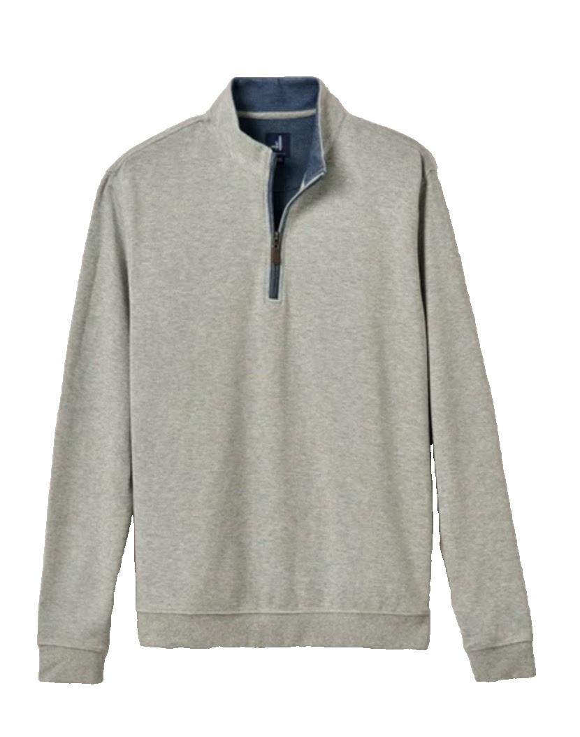 Johnnie-O Big & Tall, Sully 1/4 Zip Pullover Light Gray /Blue Size 1XB $158 Johnnie-O Big & Tall, Sully 1/4 Zip Pullover Light Gray /Blue Size 1XB $158