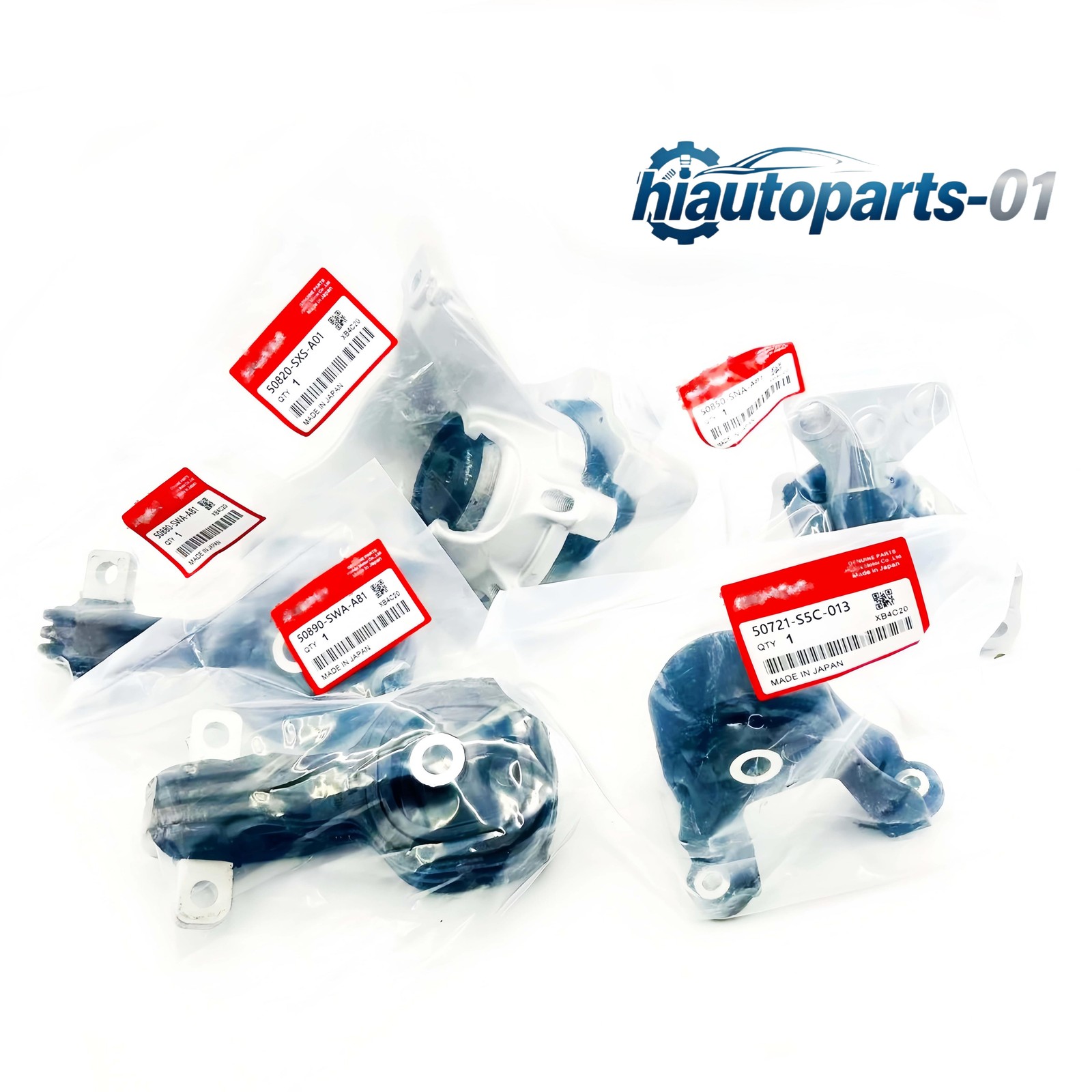 OEM 5pcs Engine Motor Mount Kit For 07-11 Honda CRV 2.4L 4WD Automatic