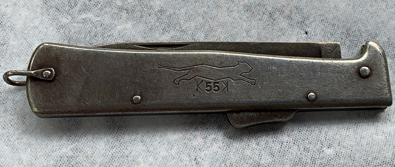 Vintage Mercator K55K Black Cat Folding Knife Germany Solingen Original