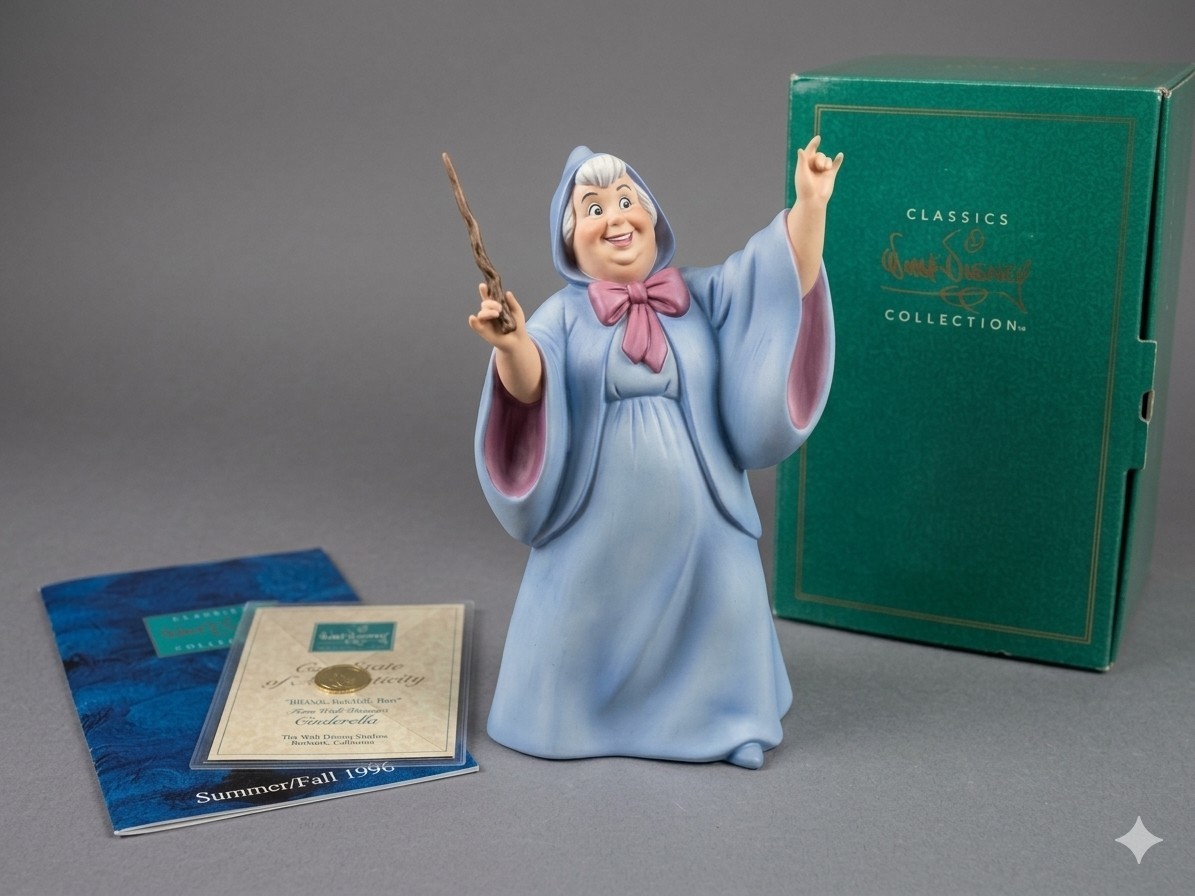 WDCC Disney Cinderella Fairy Godmother Bibbidi Bobbidi Boo Figurine Box COA WDCC Disney Cinderella Fairy Godmother Bibbidi Bobbidi Boo Figurine Box COA