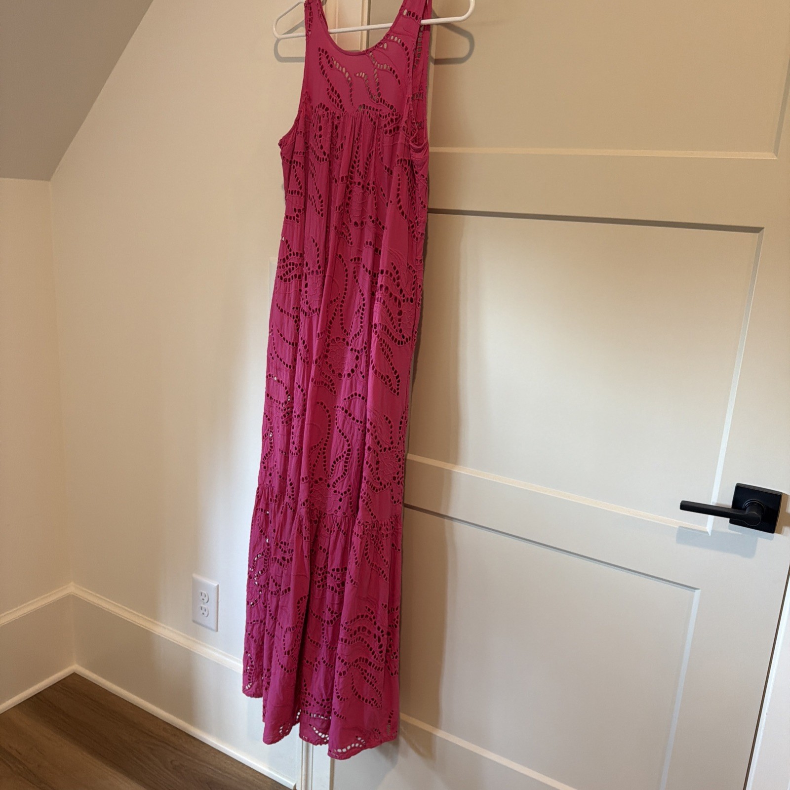NWT ANTHROPOLOGIE X MAEVE Sz S BELROSE EYELET  MAXI DRESS IN PINK