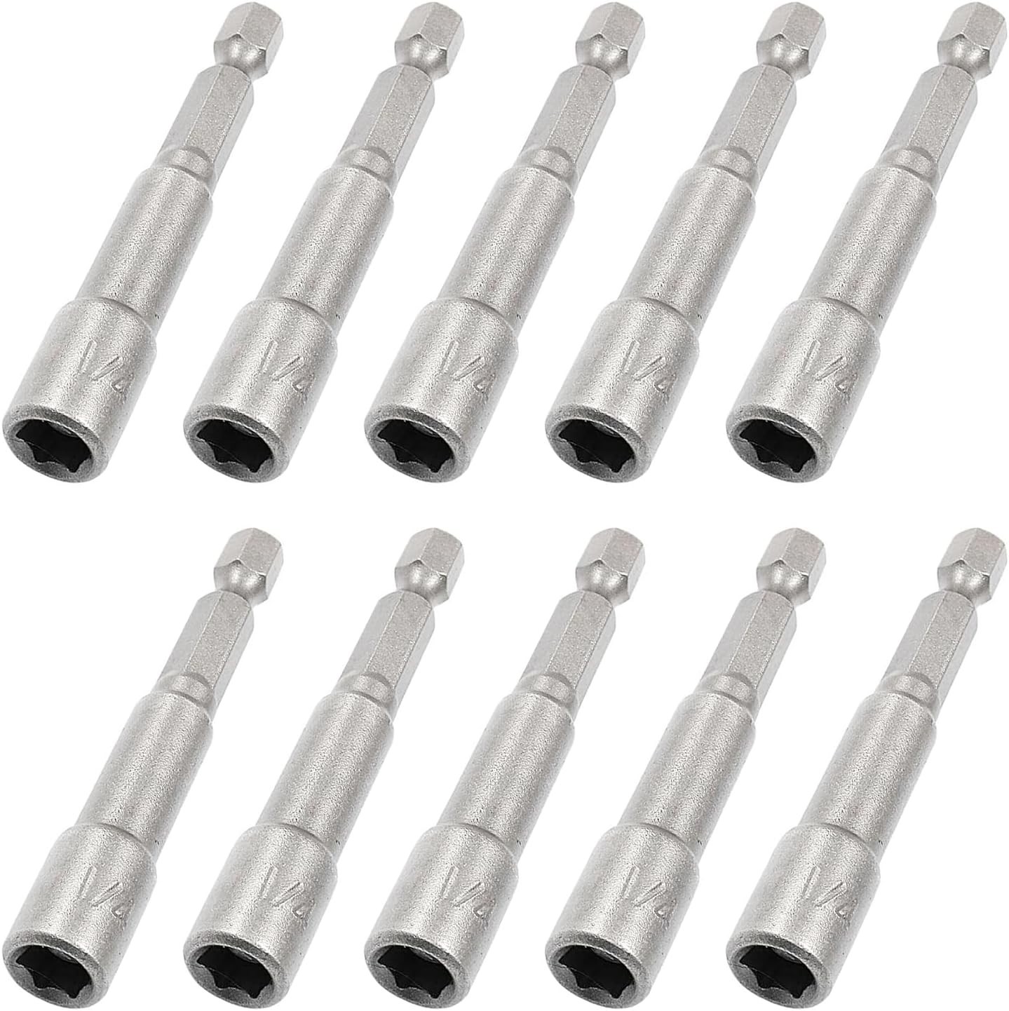10Pcs 1/4\'\' Hex Shank Magnetic Power Nut Driver Bit Sets, 1/4 Inch Quick Change 10Pcs 1/4\'\' Hex Shank Magnetic Power Nut Driver Bit Sets, 1/4 Inch Quick Change