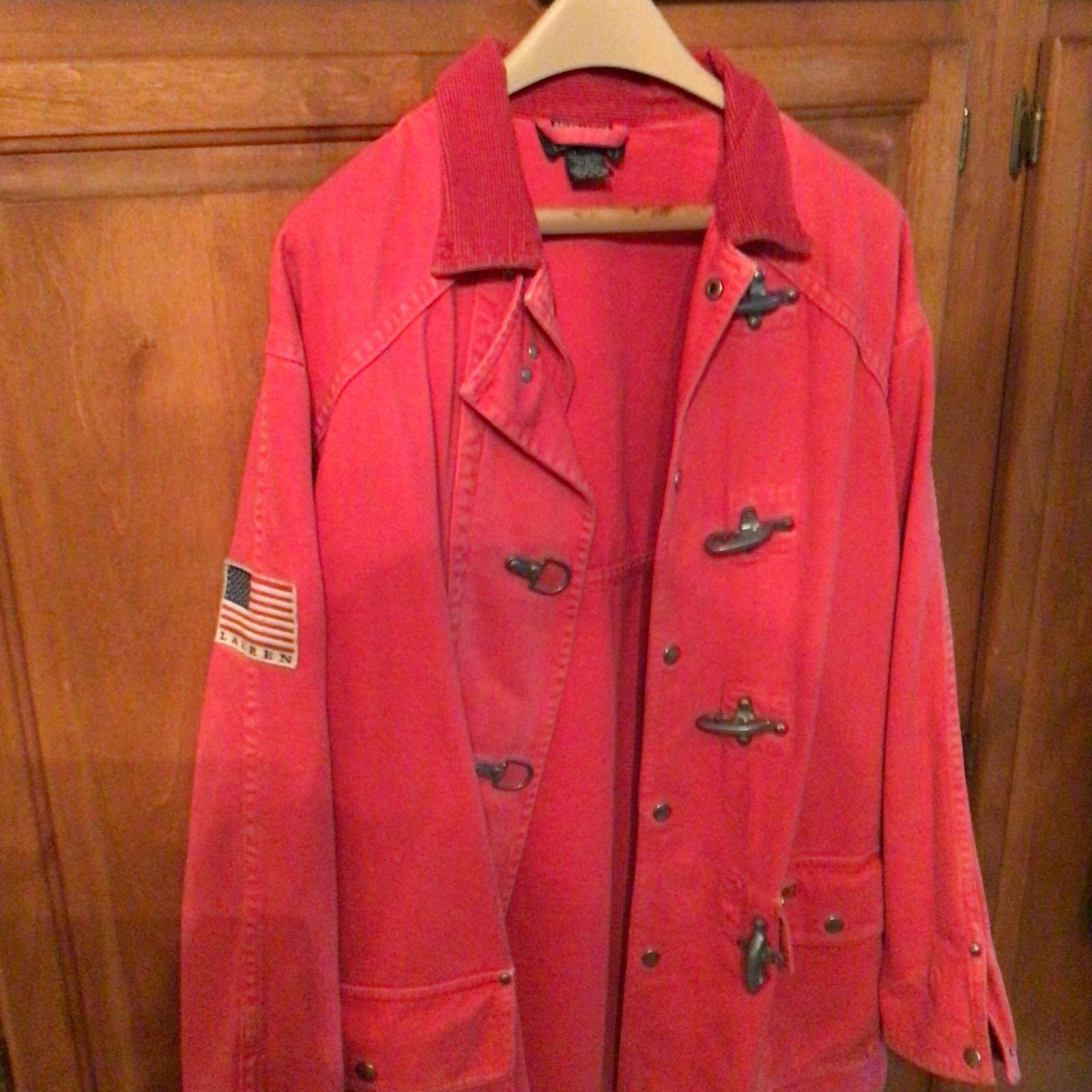 Vintage Ralph Lauren Country chore jacket Rare flag decal Vintage Ralph Lauren Country chore jacket Rare flag decal
