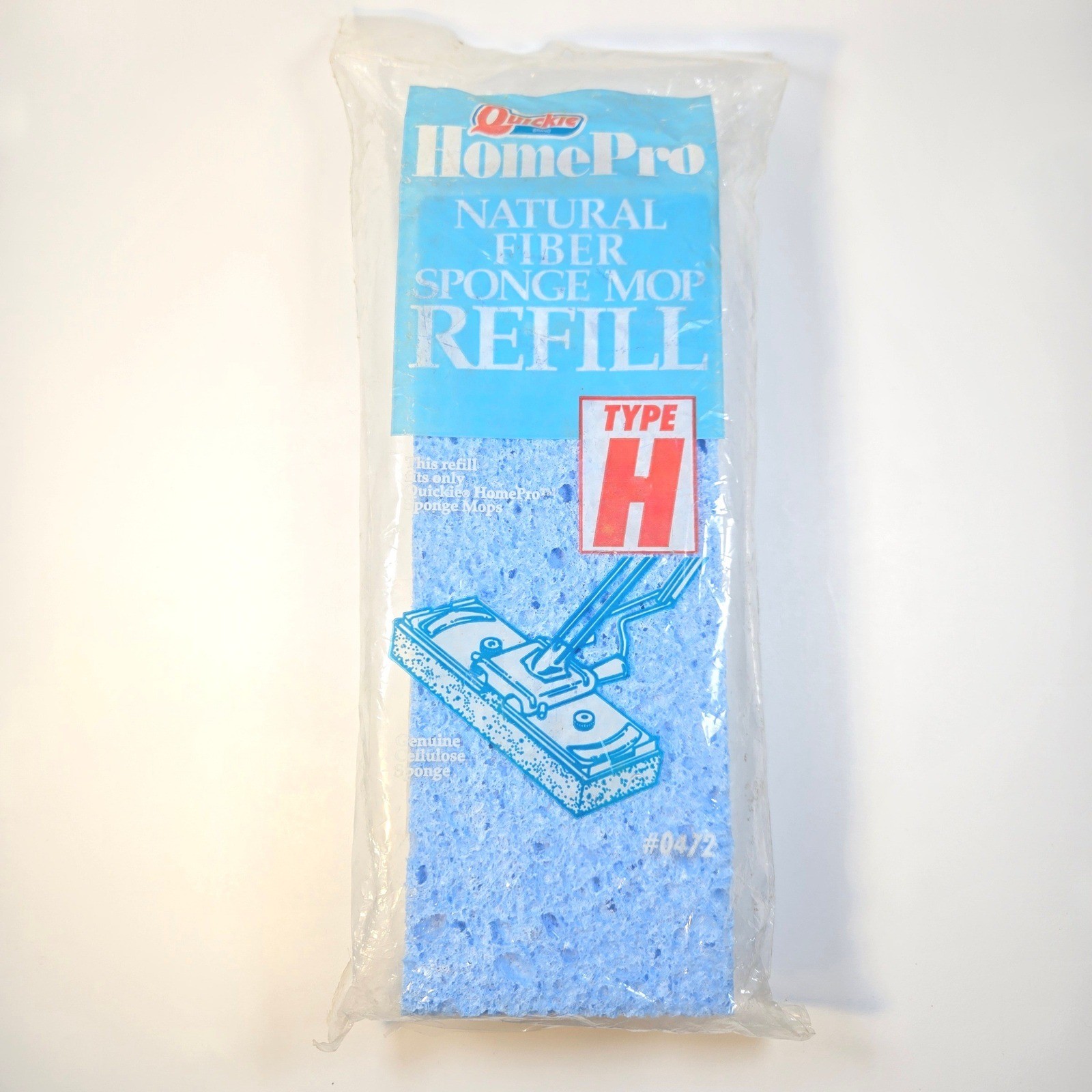 Quickie HomePro Natural Fiber Sponge Mop Refill Type H 0472 Blue Cellulose