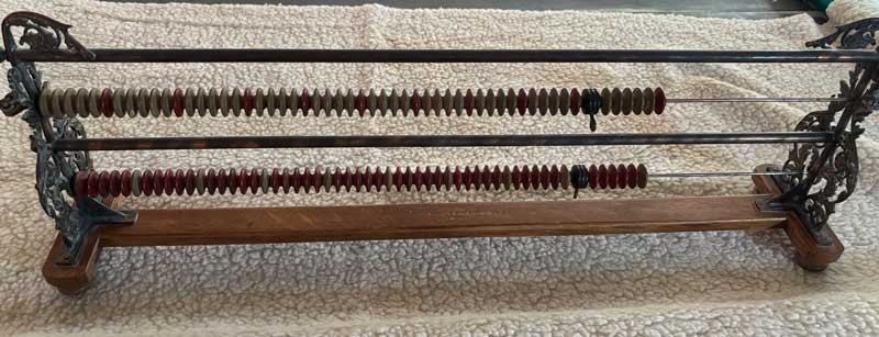 Antique Brunswick / Billiard / Pool Variegated Copper Mantel Score Keeper c1880s