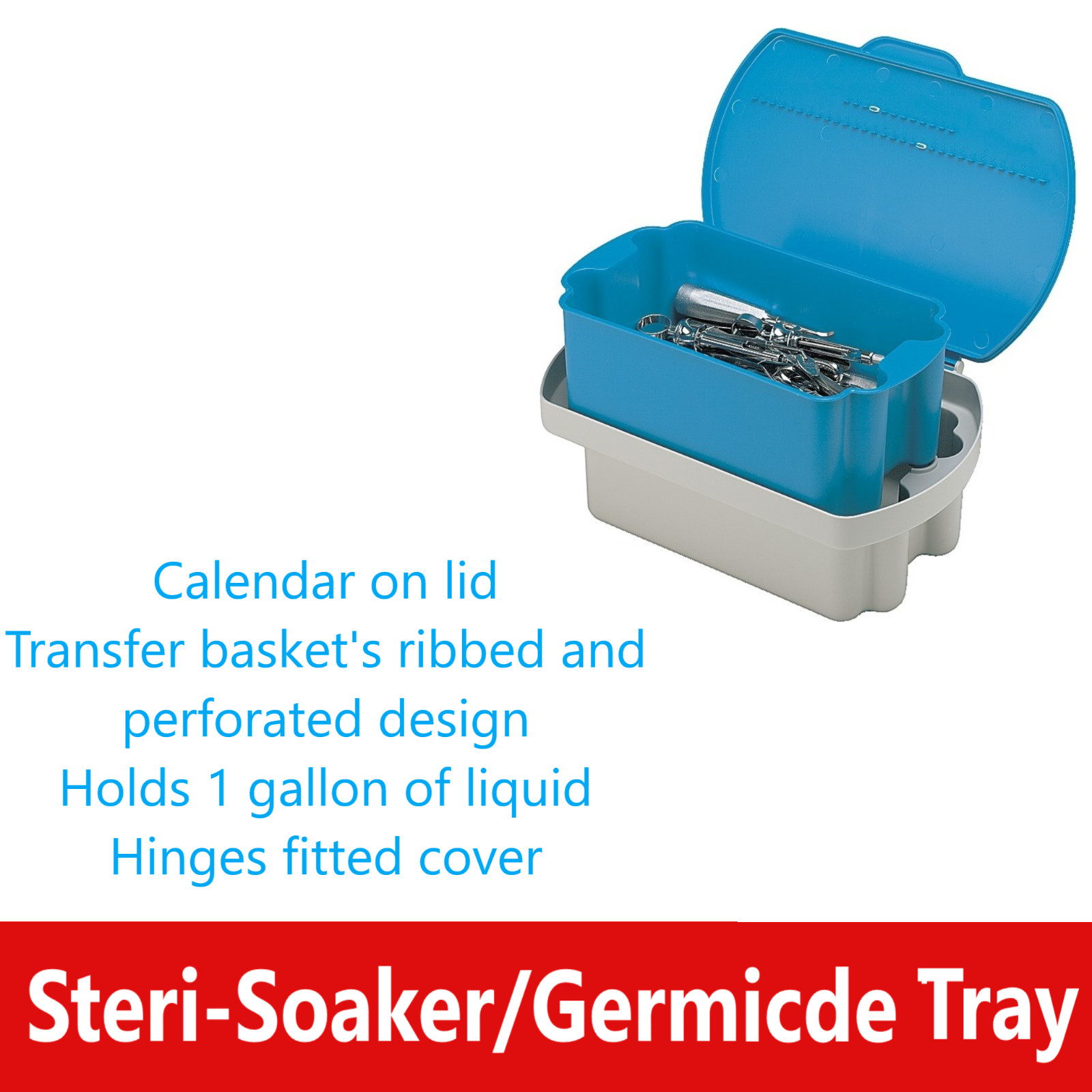 Dental Germicide Tray Steri-Soaker Sani HLD Holder Sterilize Instruments Tattoo