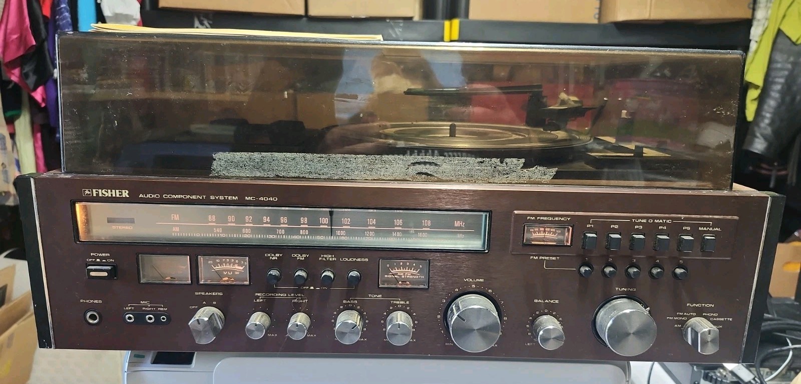 Fisher MC-4040 Vintage Turntable Tape Tuner Audio System Repair READ Fisher MC-4040 Vintage Turntable Tape Tuner Audio System Repair READ