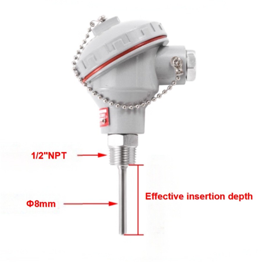RTD PT100 Temperature Sensor Probe 1/2