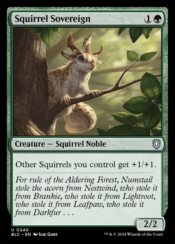 Squirrel Sovereign 0240 Non Foil Uncommon Bloomburrow Commander MTG Near Mint