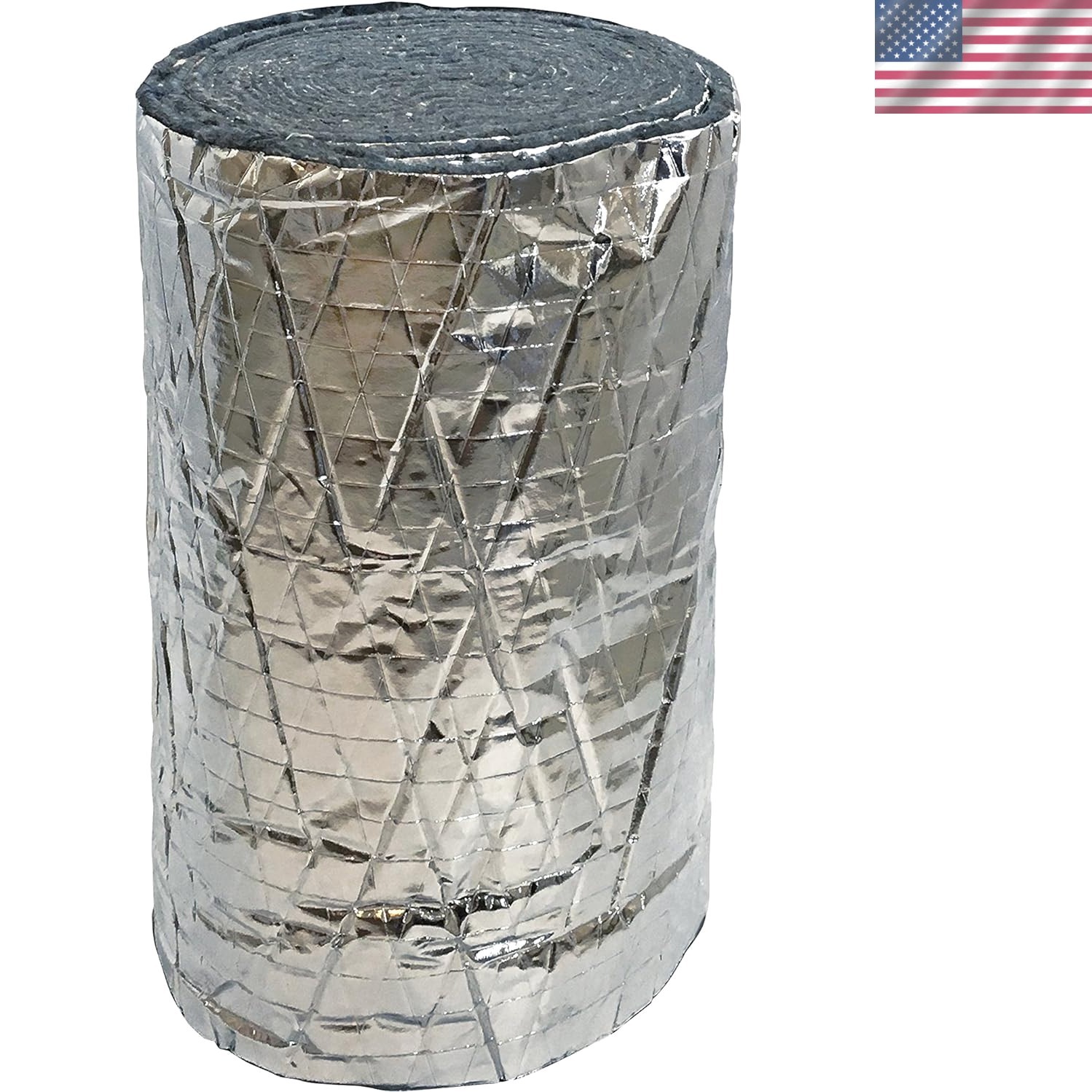 Foil Backed 'No Itch' Cotton Insulation Wrap - 12” x 1” x 15’ For Ducts