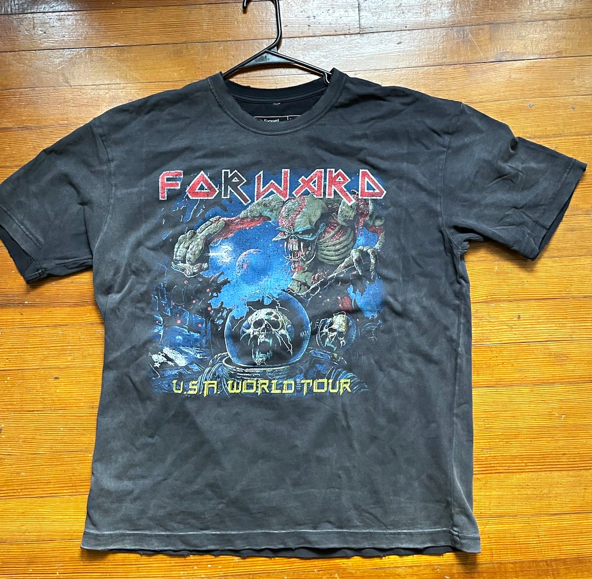 Forward observations group FOG World Tour Black Graphic Tee Cotton Mens Medium
