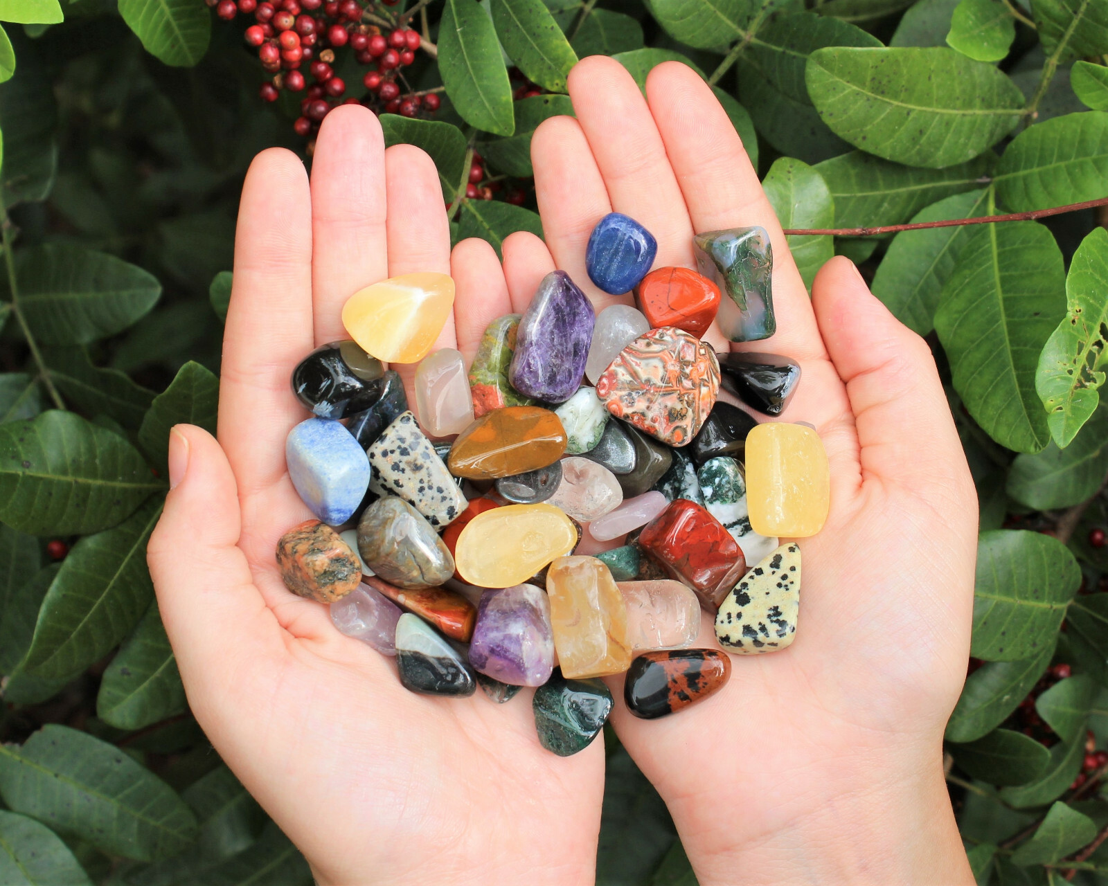 Assorted Mix Tumbled Stones - SMALL, MEDIUM or LARGE Sizes - Wholesale Bulk Lots