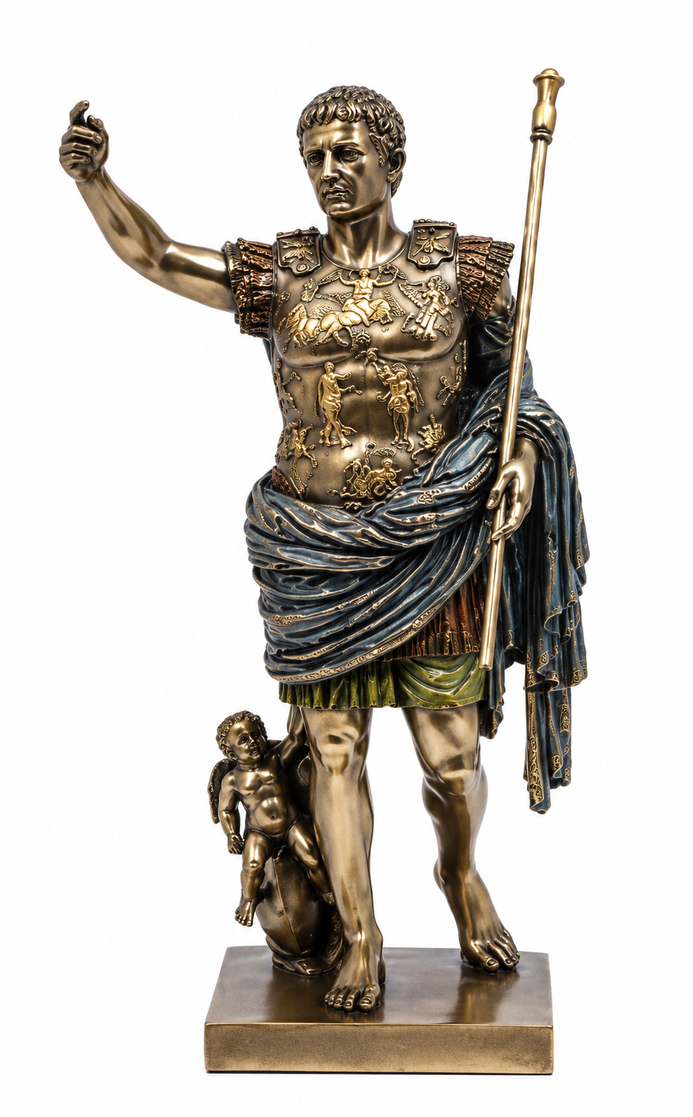 Augustus Caesar Statue Roman Emperor Sculpture Ancient Rome History Gift 