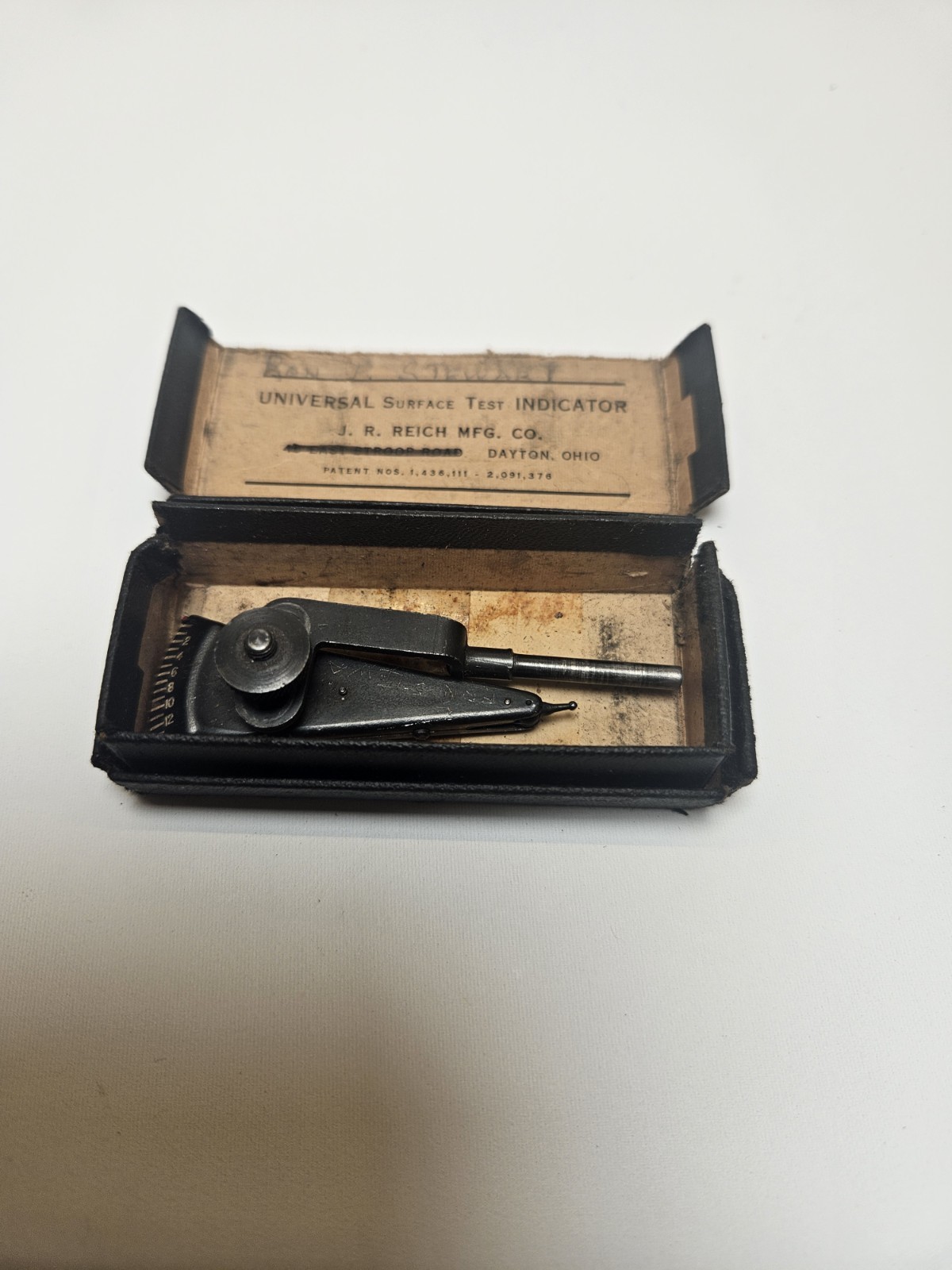 Vintage J.R. Reich Mfg. Co. Universal Surface Test Indicator Dayton, Ohio TESTED Vintage J.R. Reich Mfg. Co. Universal Surface Test Indicator Dayton, Ohio TESTED