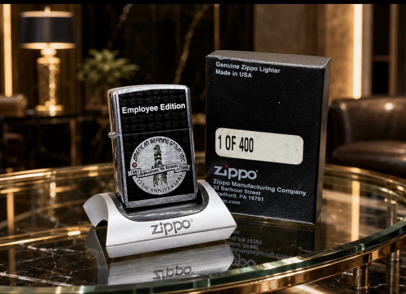 Zippo American Refining Group 1 of 400 Made Aniversary Employee Edition New