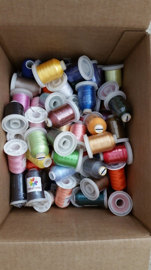 Lot of 40 LARGE Cones Polyester Embroidery Machine Thread 40 WT.  Grab a Bag