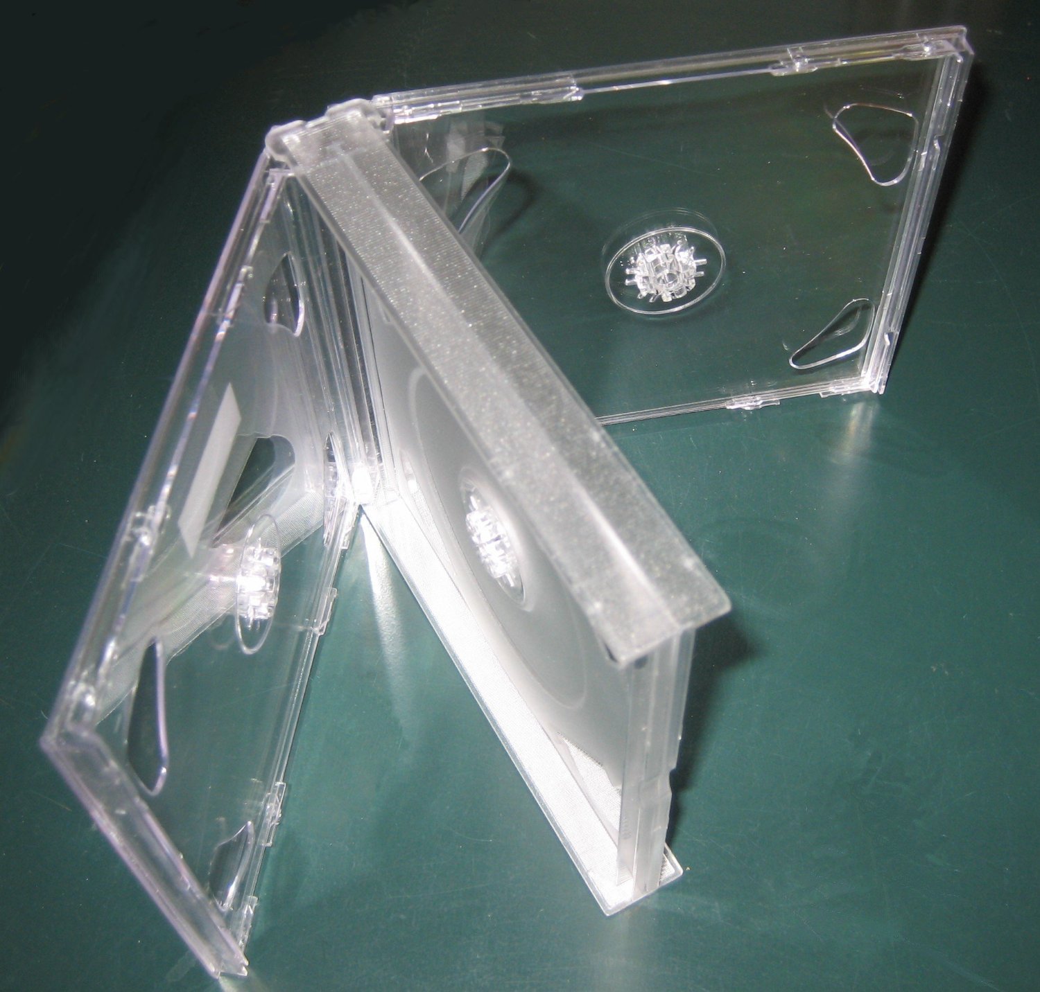 1 New Top Quality Rare Clear 24MM Multi-4 Quad CD Jewel Case w/Clear Tray, GF4