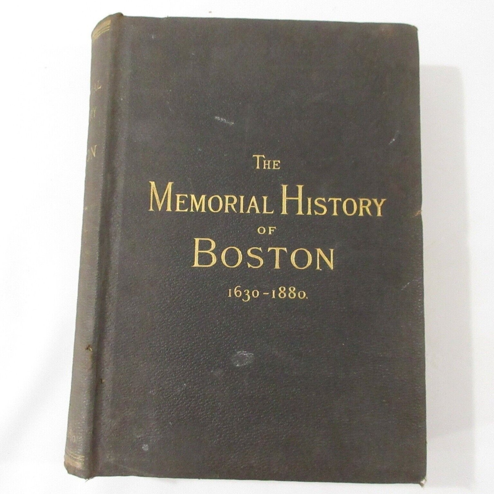 Memorial History Boston 1630-1880 Early Colonial Period City Map Indian Antique