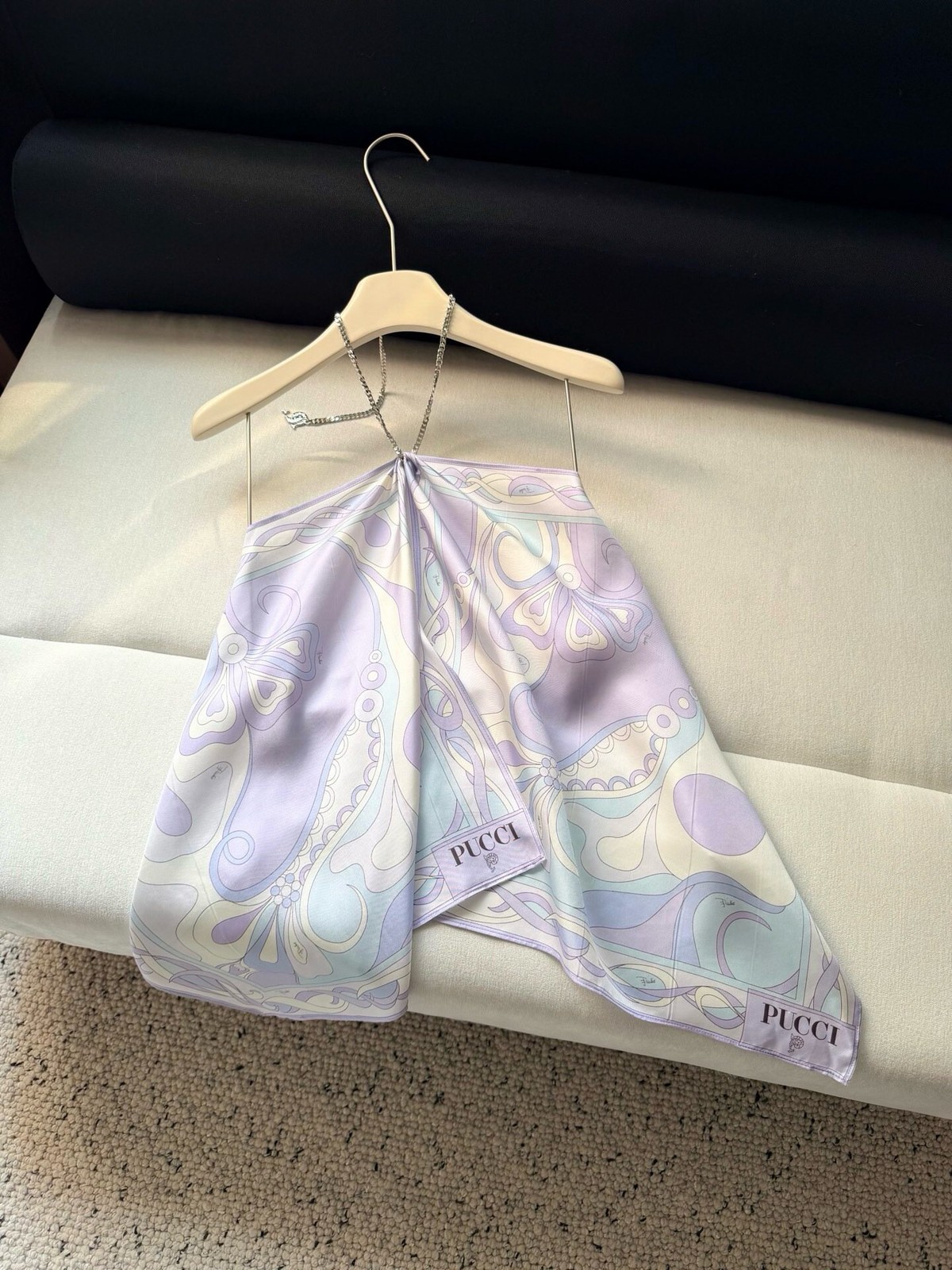 Emilio/ Pucci Silk Backless Printed Sleeveless Resort Summer Top Emilio/ Pucci Silk Backless Printed Sleeveless Resort Summer Top