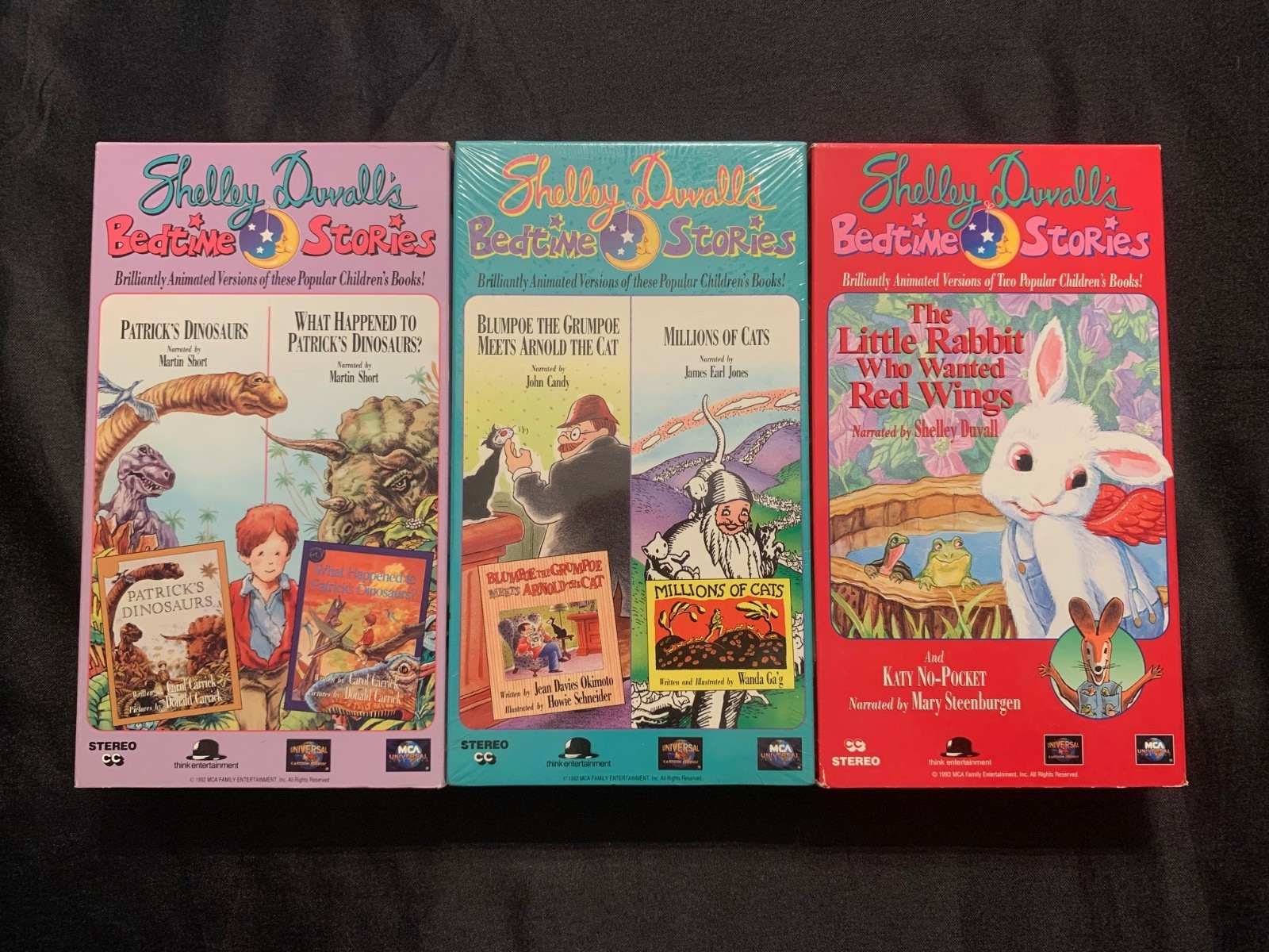 Vintage 1992/93 Shelley Duvall's Bedtime Stories VHS - Set of 3 (one sealed)