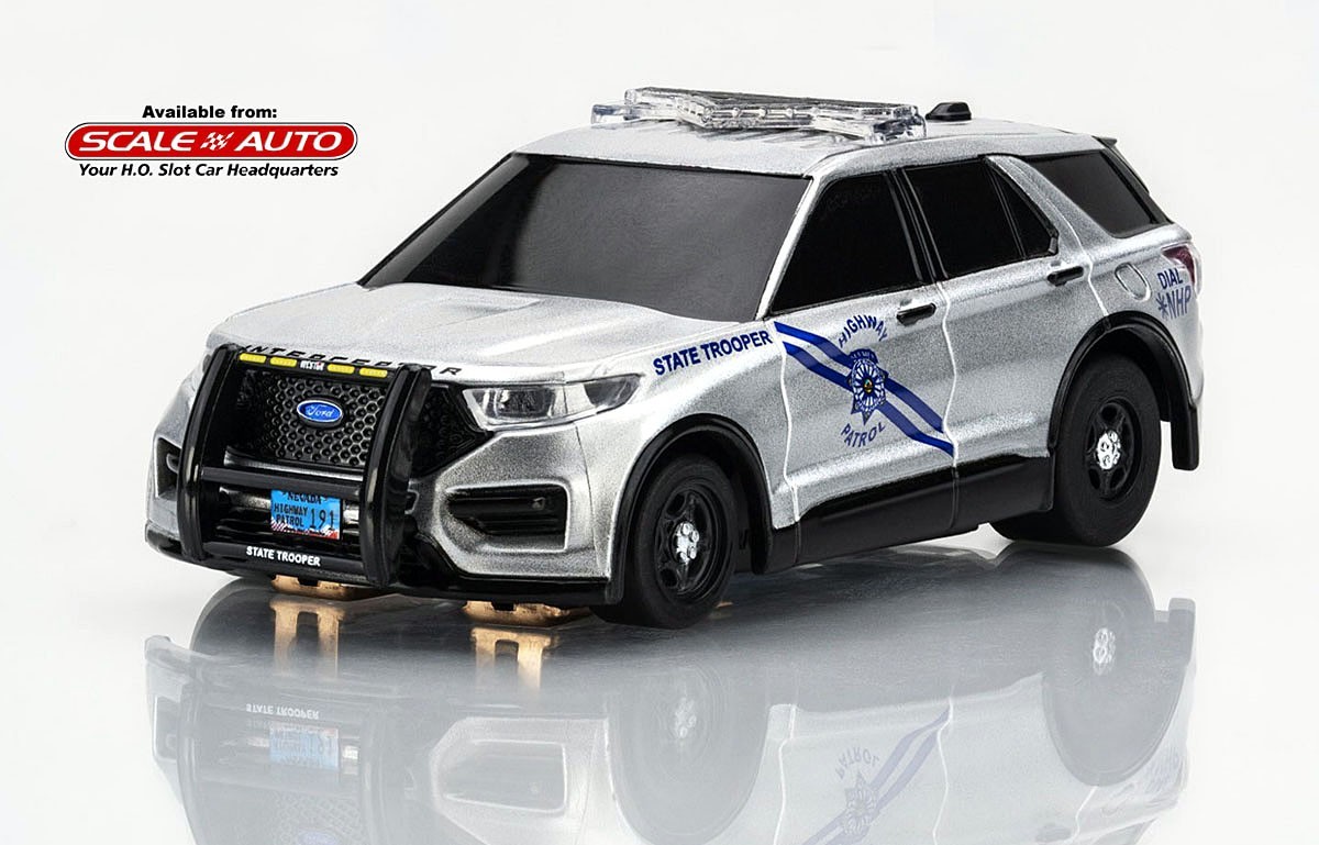 AFX Mega G+ Police Interceptor HO Slot Car #22105 w/ LED Lights BACK IN STOCK