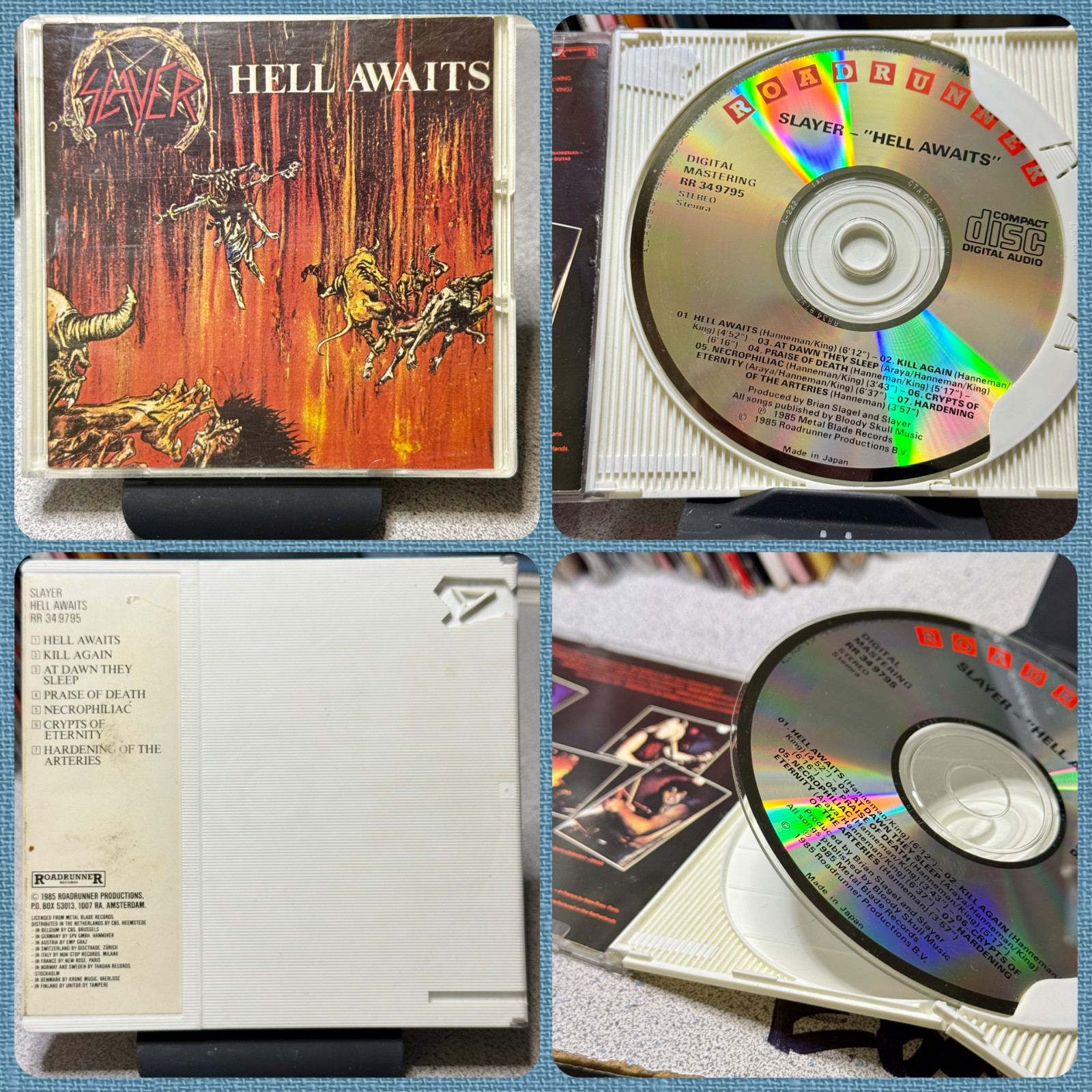 Slayer Hell Awaits CD 1985 Folding Slim Case Japanese Press For Europe RARE Slayer Hell Awaits CD 1985 Folding Slim Case Japanese Press For Europe RARE