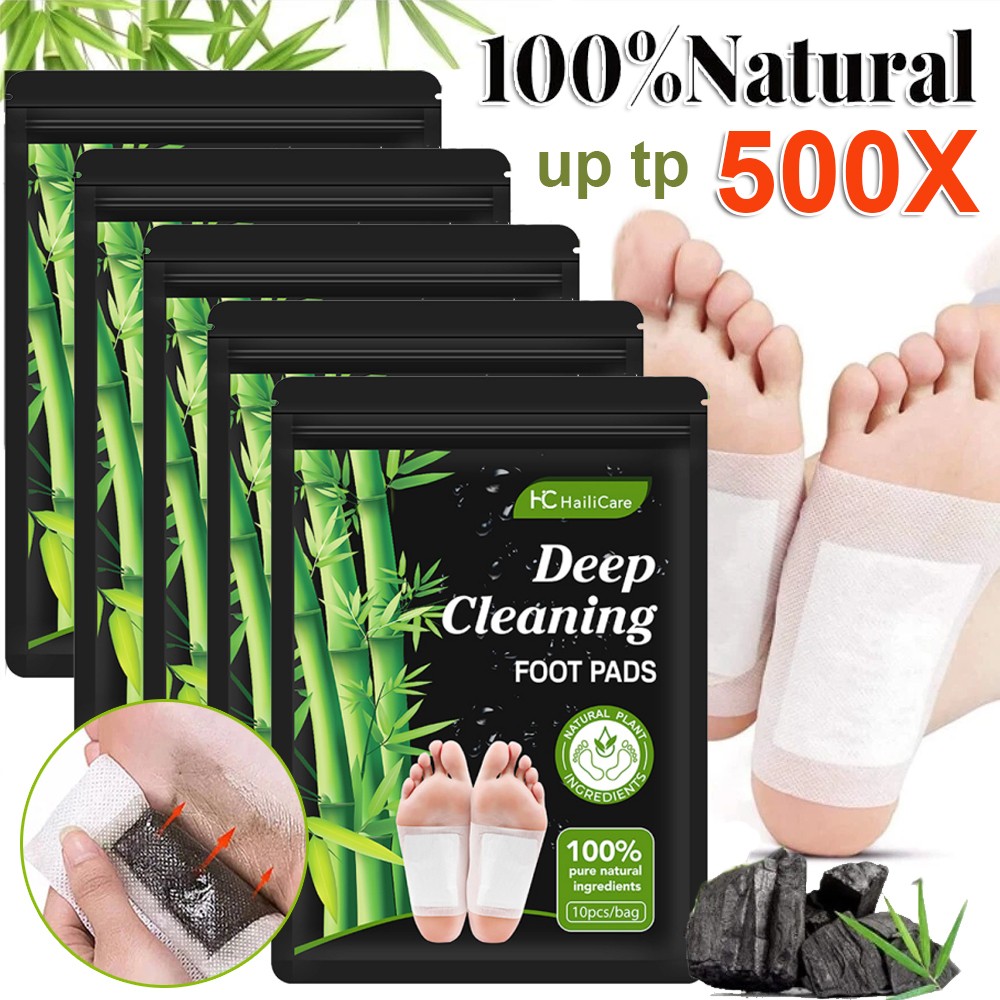 500PCS Foot Detox Patches Pads Toxins Deep Cleansing Herbal Organic Slimming Pad