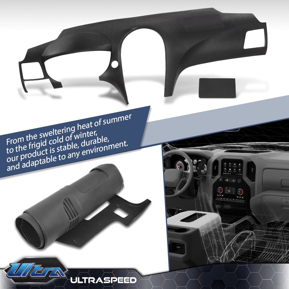 Soft TPE Dashboard Dash Cover Cap Overlay Black Fit For 2007-2012 Lexus ES350
