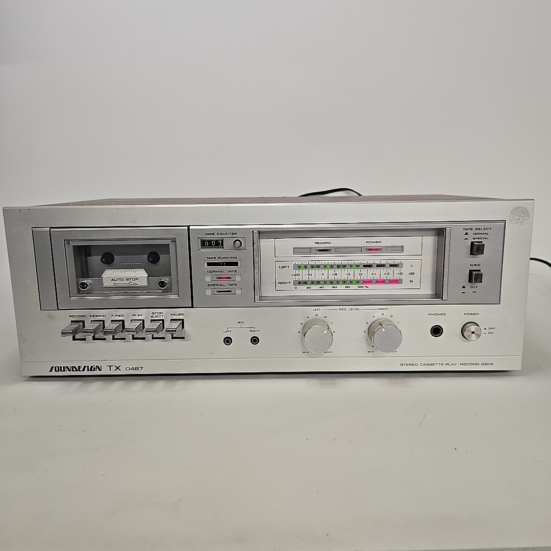 Soundesign Stereo Cassette Deck Model TX-0487 TESTED WORKS