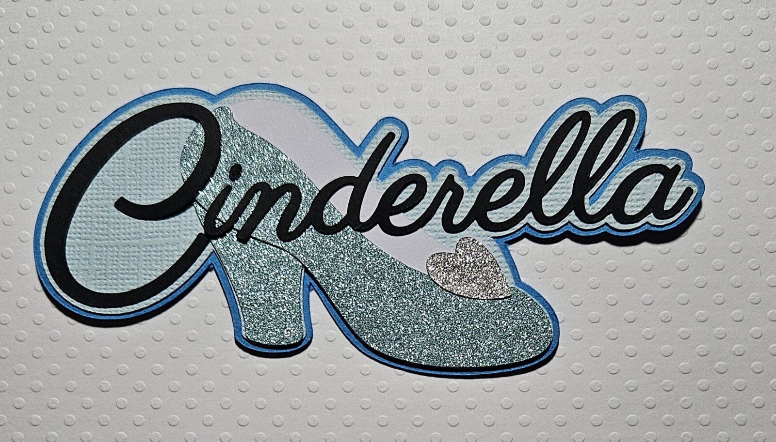 Princess Cinderella Inspired Title. Scrapbook, Card Making Paper Piecing Princess Cinderella Inspired Title. Scrapbook, Card Making Paper Piecing