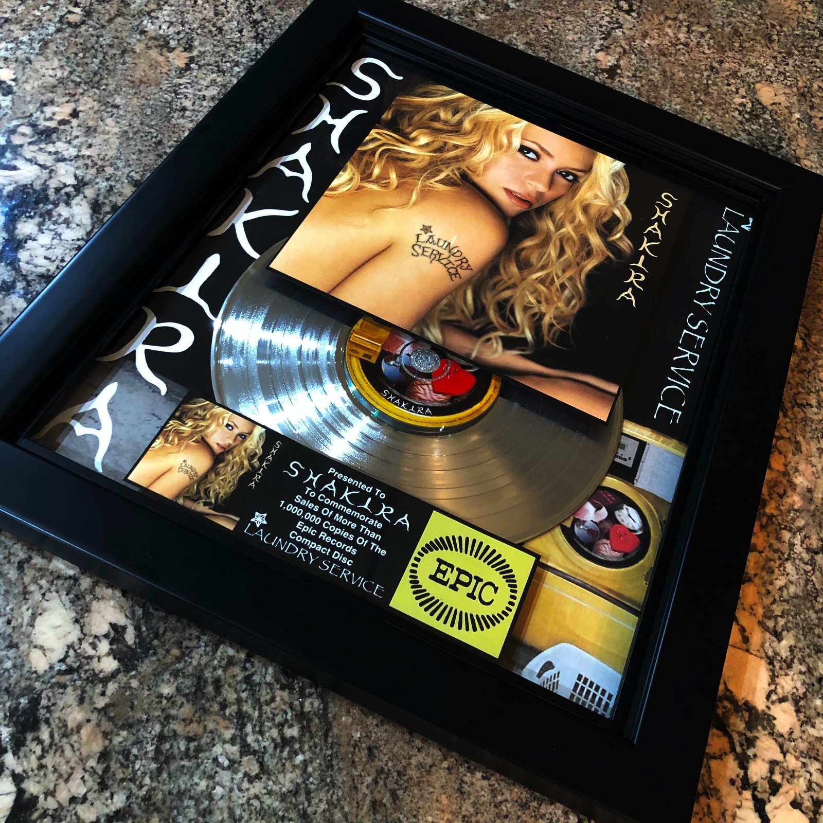 SHAKIRA ( Laundry Service ) Platinum Music Award Vinyl LP Record CD