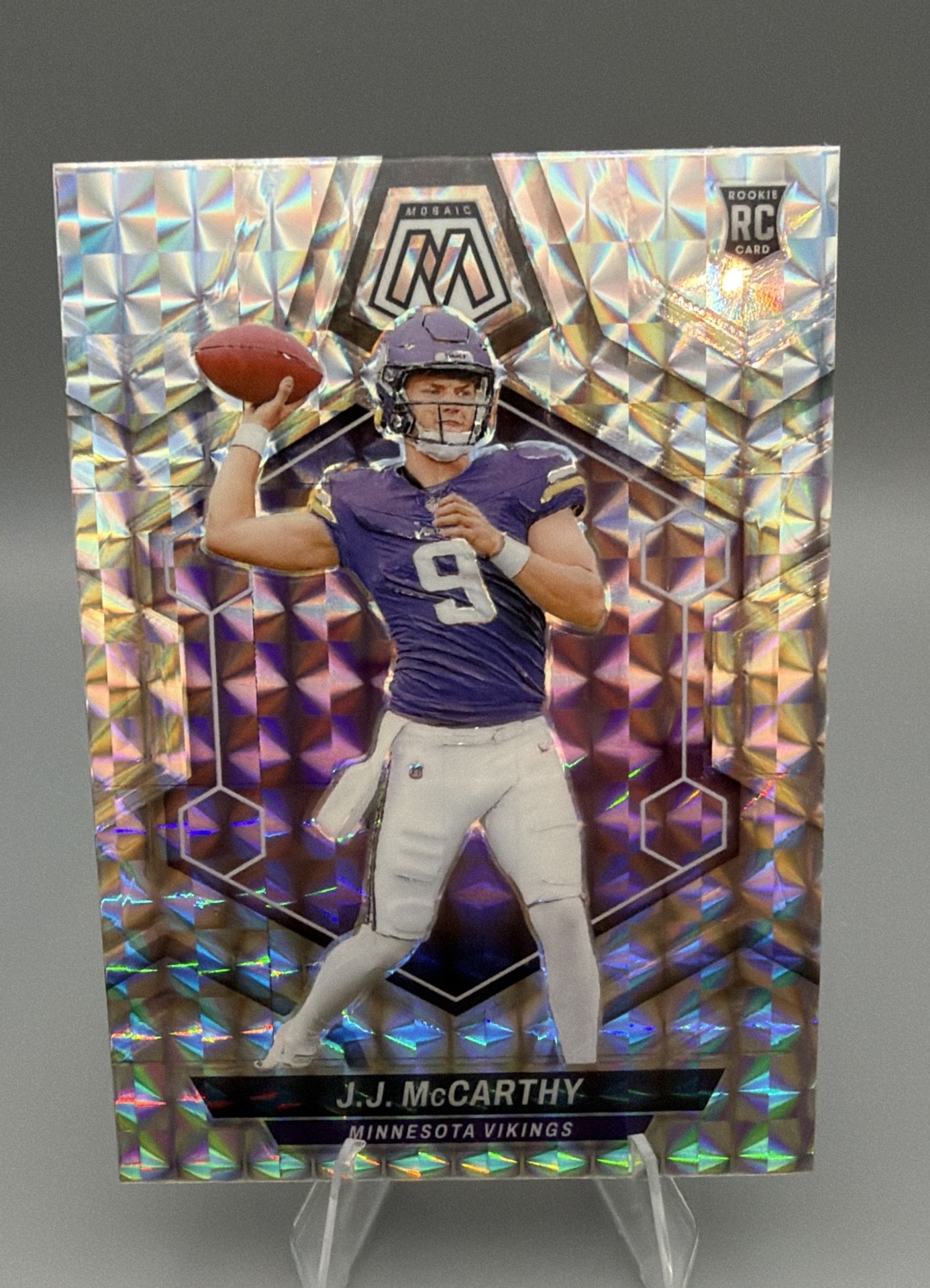 2024 Panini Mosaic - Rookies J.J. McCarthy #310 Mosaic Prizm (RC)