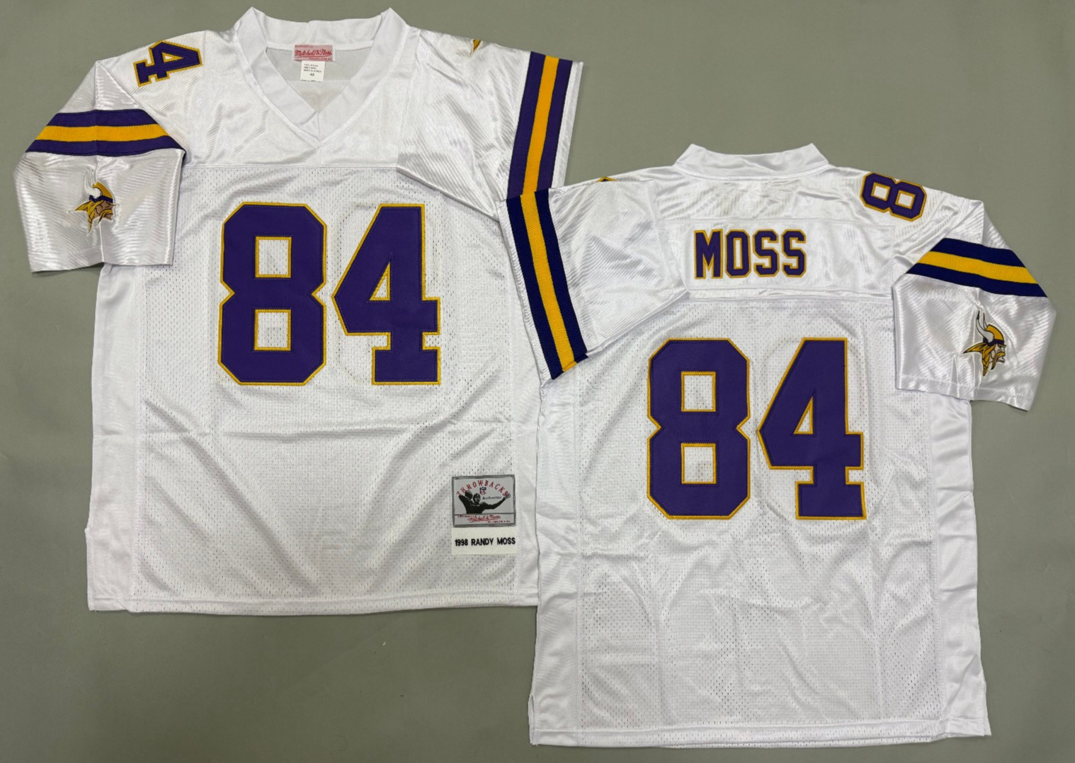Vintage Randy Moss #84 Vikings Throwback Stitched Jersey