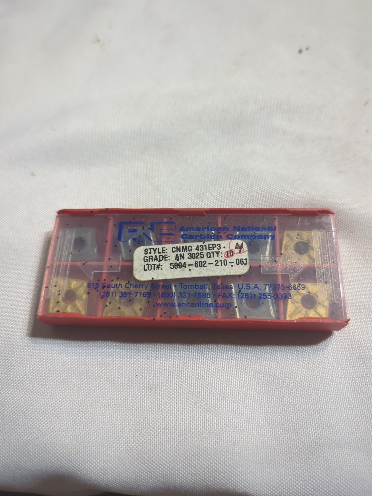 4 pcs of ANC, CNMG 431-EP3 AN3025 CARBIDE INSERTS +6 Lower Grade Qty 10 (A18) 4 pcs of ANC, CNMG 431-EP3 AN3025 CARBIDE INSERTS +6 Lower Grade Qty 10 (A18)