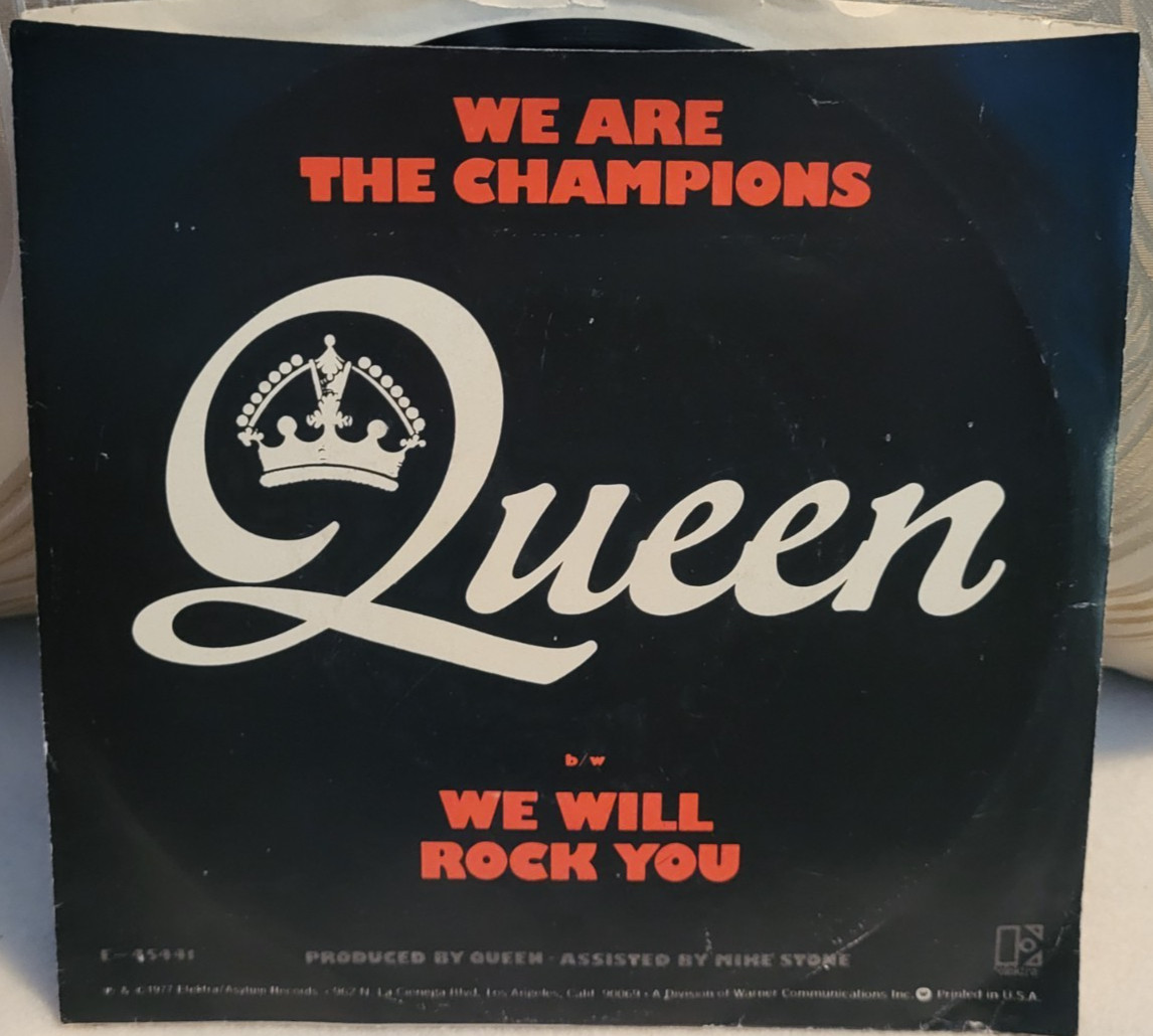 Queen - We are The Champions/ We Will Rock You E-45441 W/Picture Sleeve