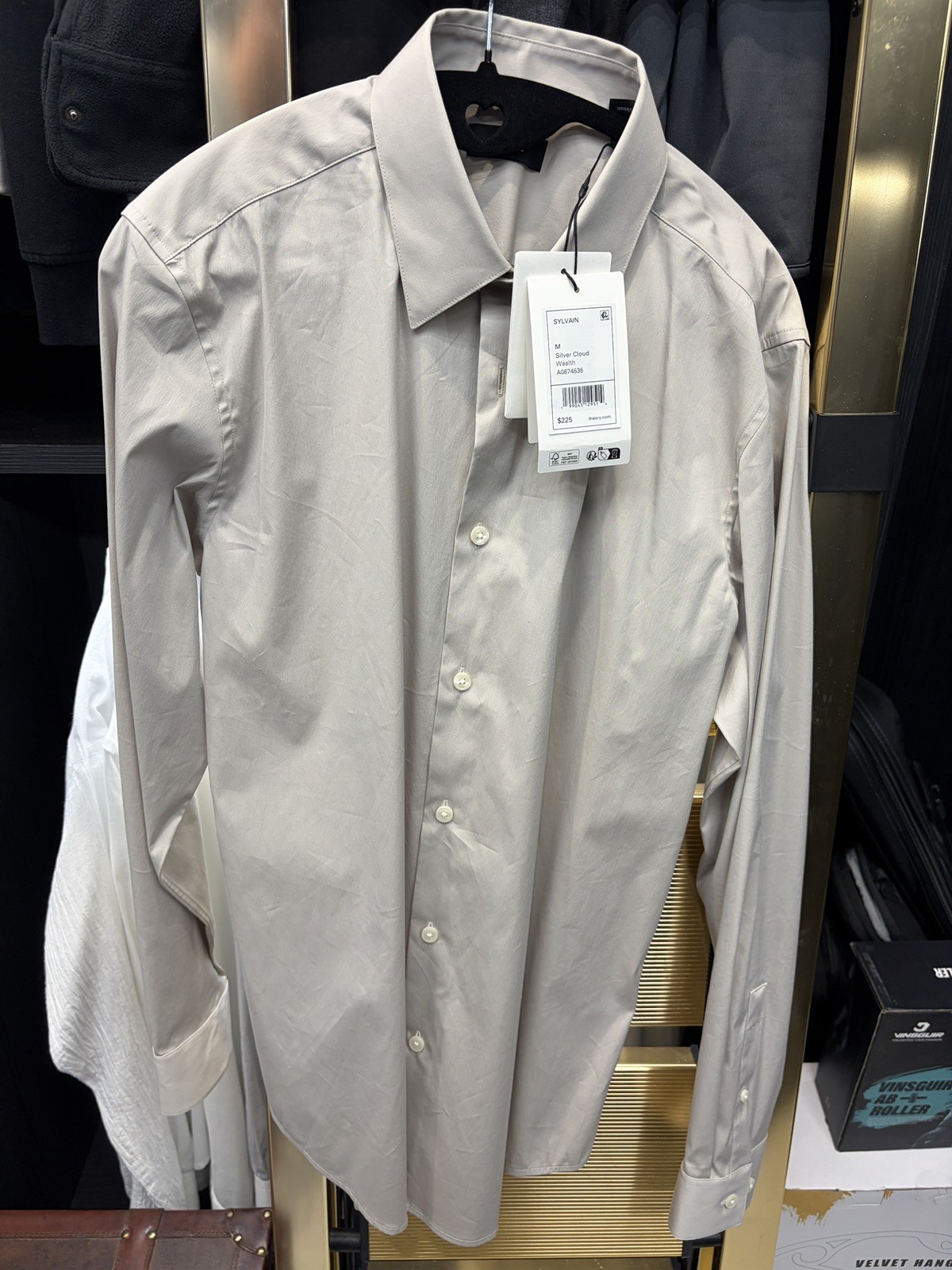 Theory Sylvain structure knit, Silver Cloud , Medium, NWT.  Original price $225