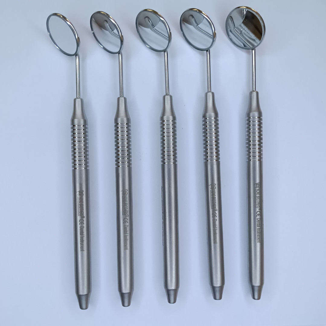 Professional Dental Mirror #5 X5 German Hollow Handle Stainless Instrument