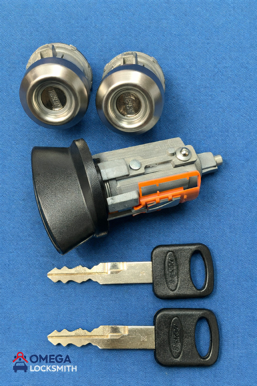 1999-2007 Ford F250-F550 Ignition Cylinder & 2 Door Locks with Ford Key Original 1999-2007 Ford F250-F550 Ignition Cylinder & 2 Door Locks with Ford Key Original