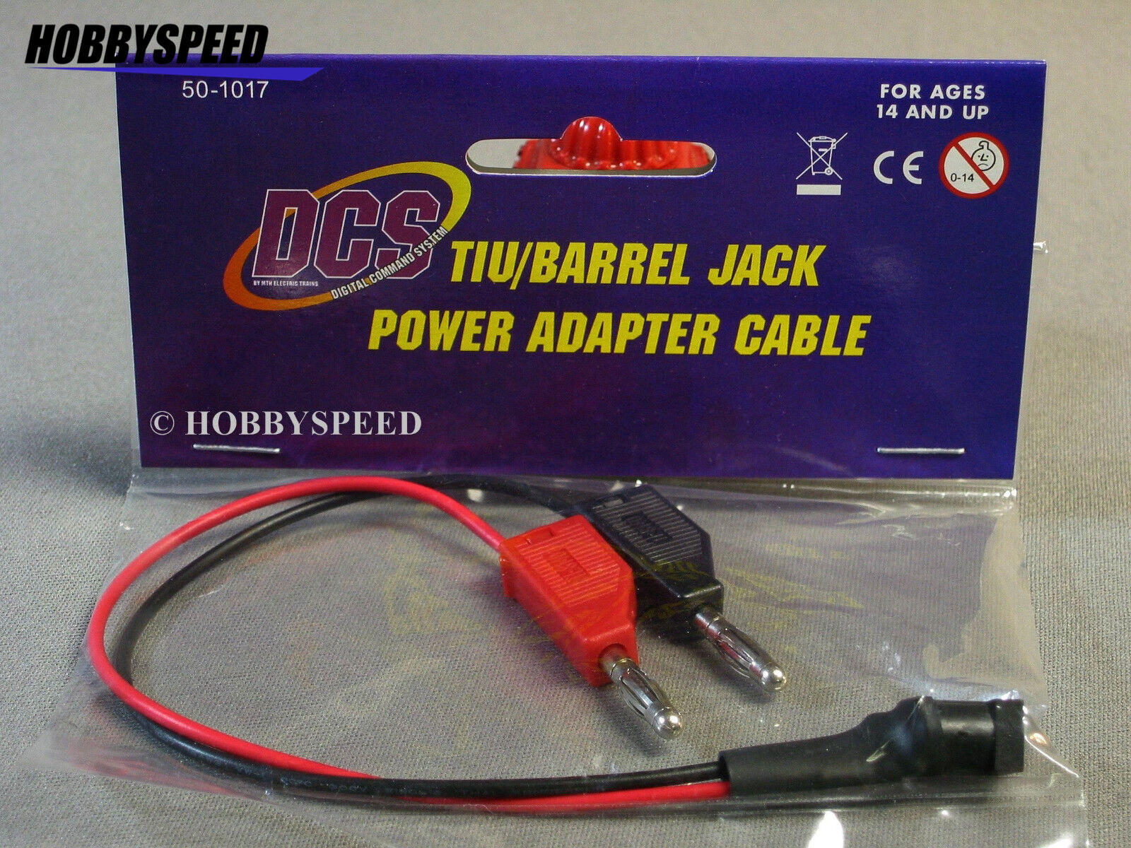 MTH RAIL KING REAL DCS TIU/BARREL JACK POWER  ADAPTER CABLE wire train 50-1017