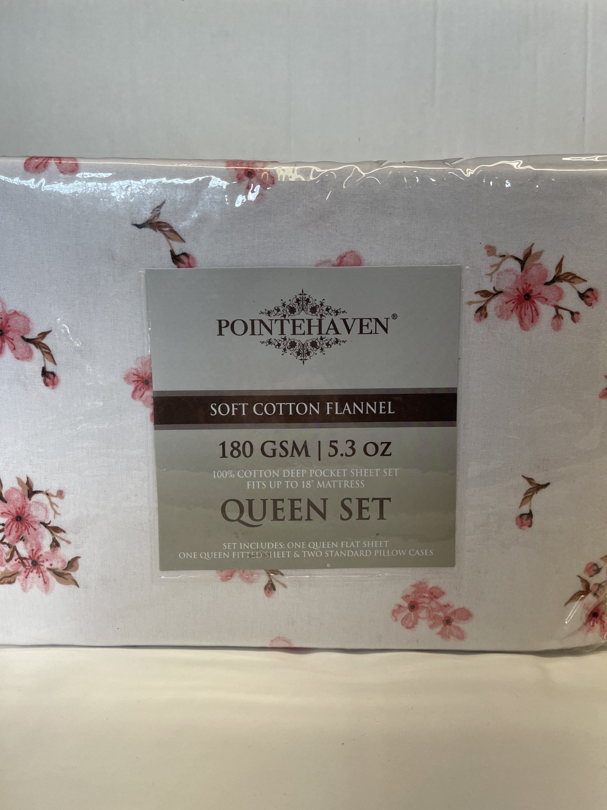 Pointehaven 180 GSM Brushed Cotton Fashion Printed Flannel Queen Size Sheet Set Pointehaven 180 GSM Brushed Cotton Fashion Printed Flannel Queen Size Sheet Set