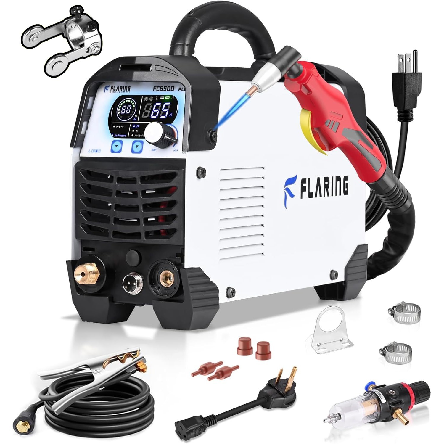 FLARING 65 AMP Touch Arc Plasma Cutter Machine 120/240V Digital Display FLARING 65 AMP Touch Arc Plasma Cutter Machine 120/240V Digital Display