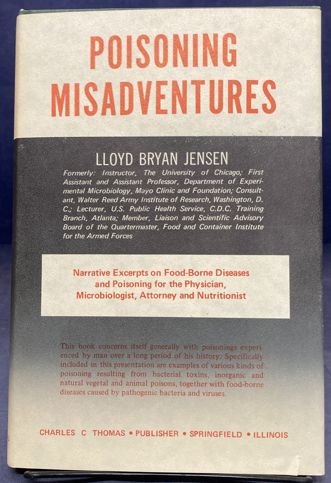 Poisoning Misadventures: Narrative excerpts on..., Jensen, 1970, HB, LN, 260727