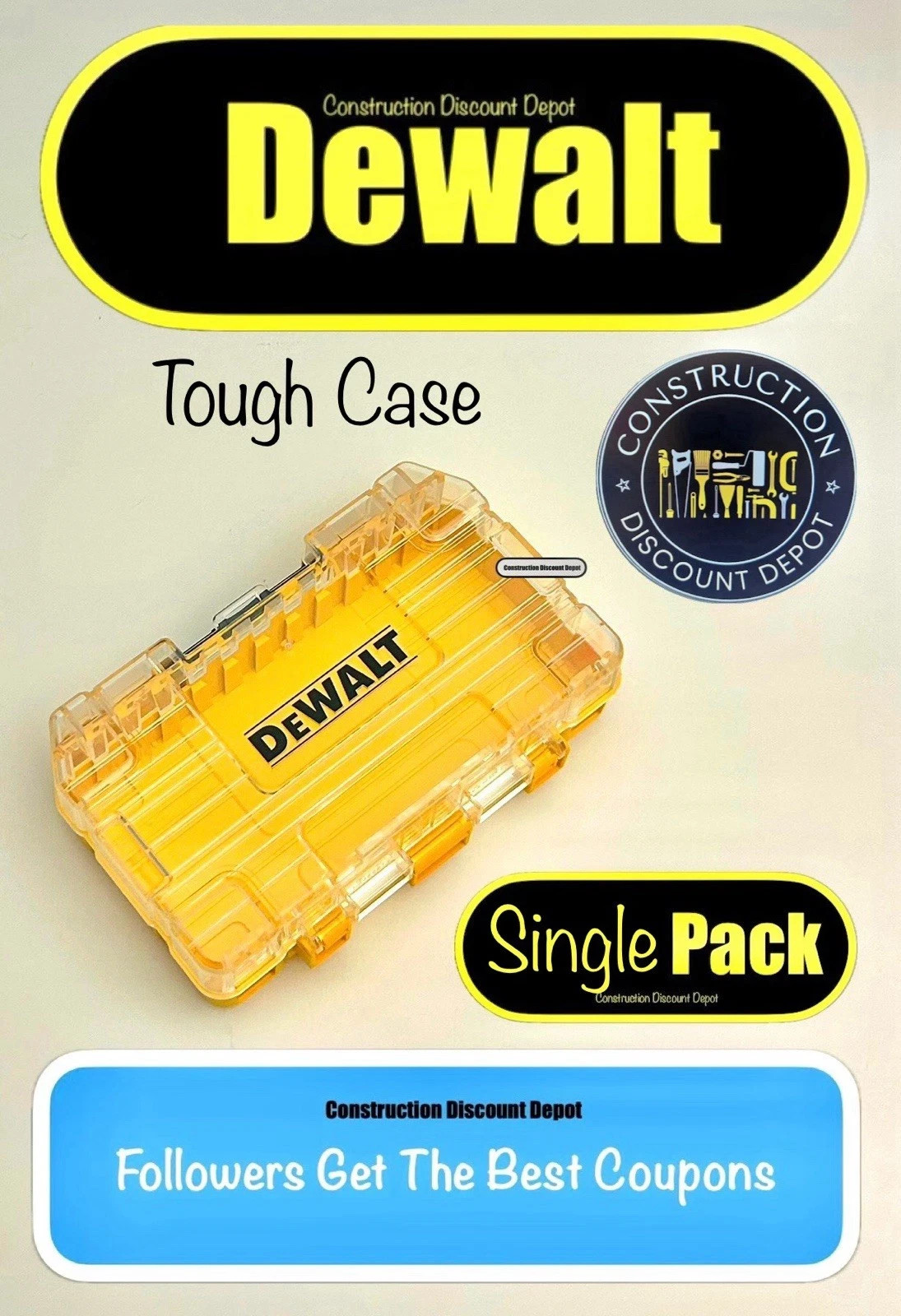 DEWALT TOUGH CASE SM BIT TIP STORAGE ORGANIZER STACKABLE INTERLOCKING EMPTY NEW DEWALT TOUGH CASE SM BIT TIP STORAGE ORGANIZER STACKABLE INTERLOCKING EMPTY NEW