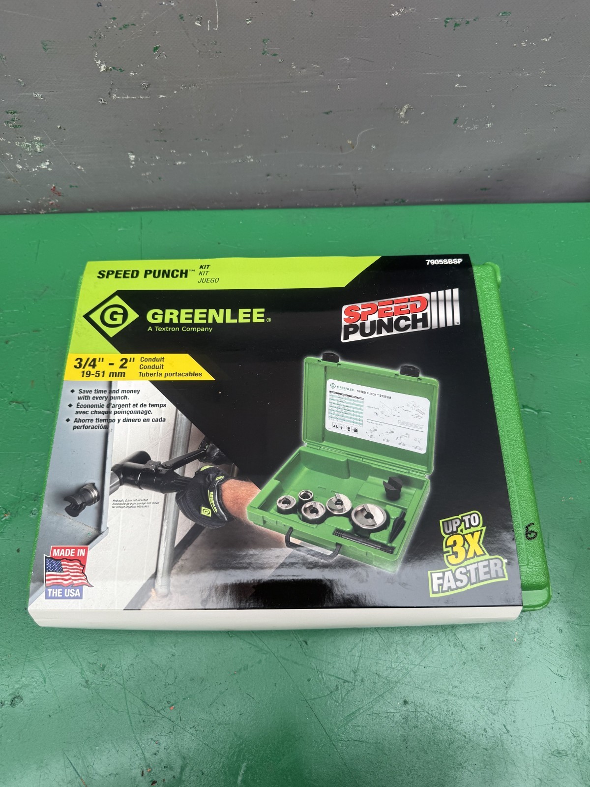 Greenlee 7905SBSP Speed Punch Knockout Kit 3/4 to 2